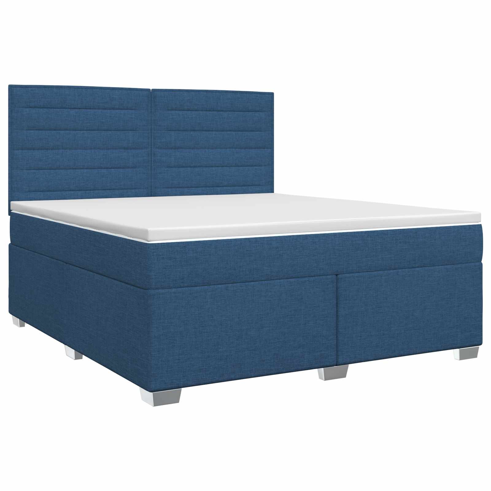 Boxspringbed met matras met hoofdeinde Blauw 140 x 190 cm Stof – afbeelding 2