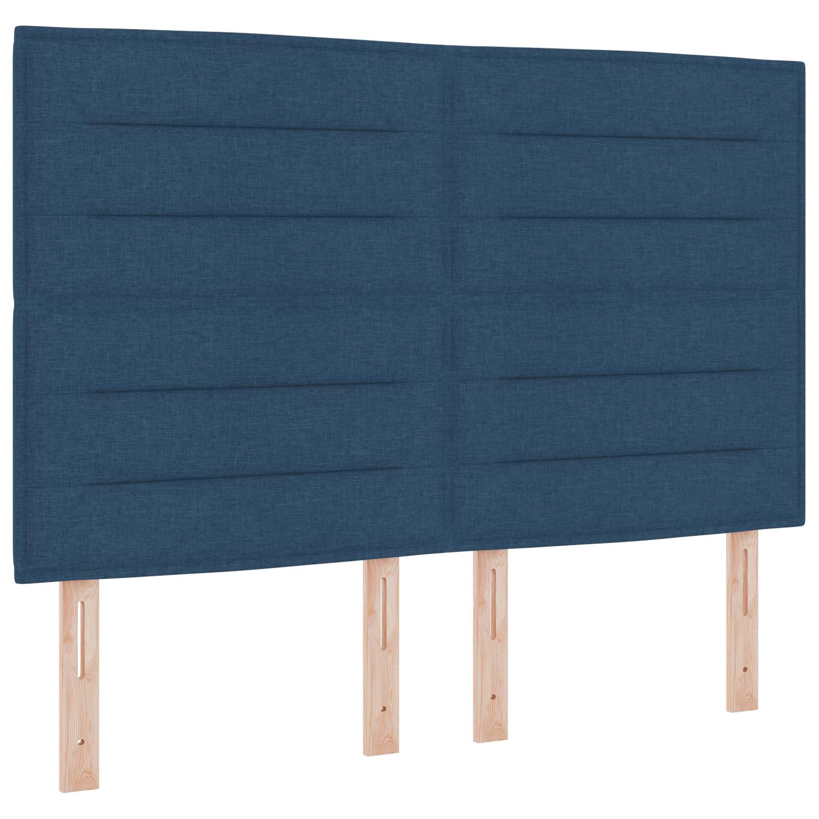 Boxspringbed met matras met hoofdeinde Blauw 140 x 190 cm Stof – afbeelding 4