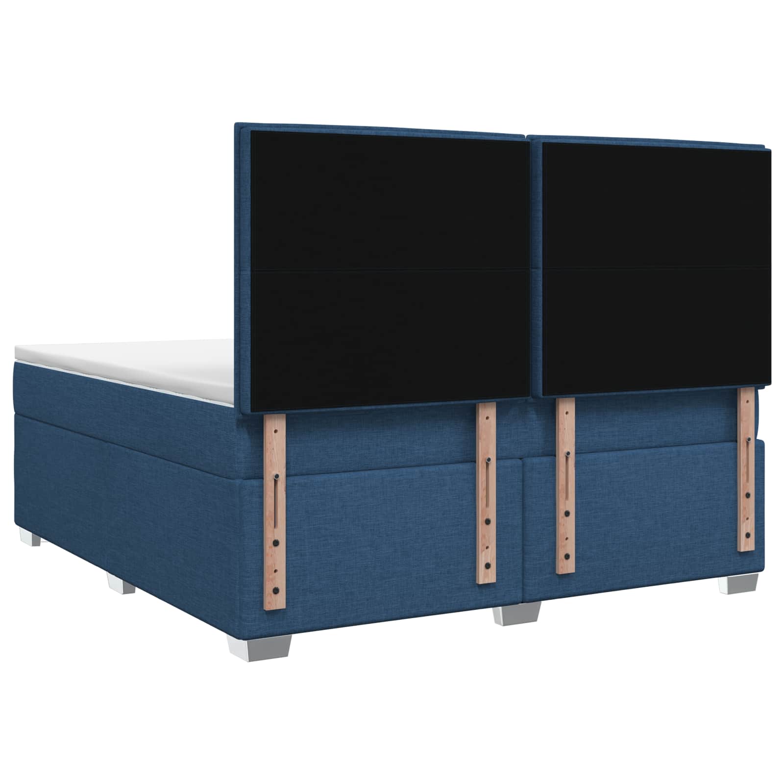 Boxspringbed met matras met hoofdeinde Blauw 140 x 190 cm Stof – afbeelding 8