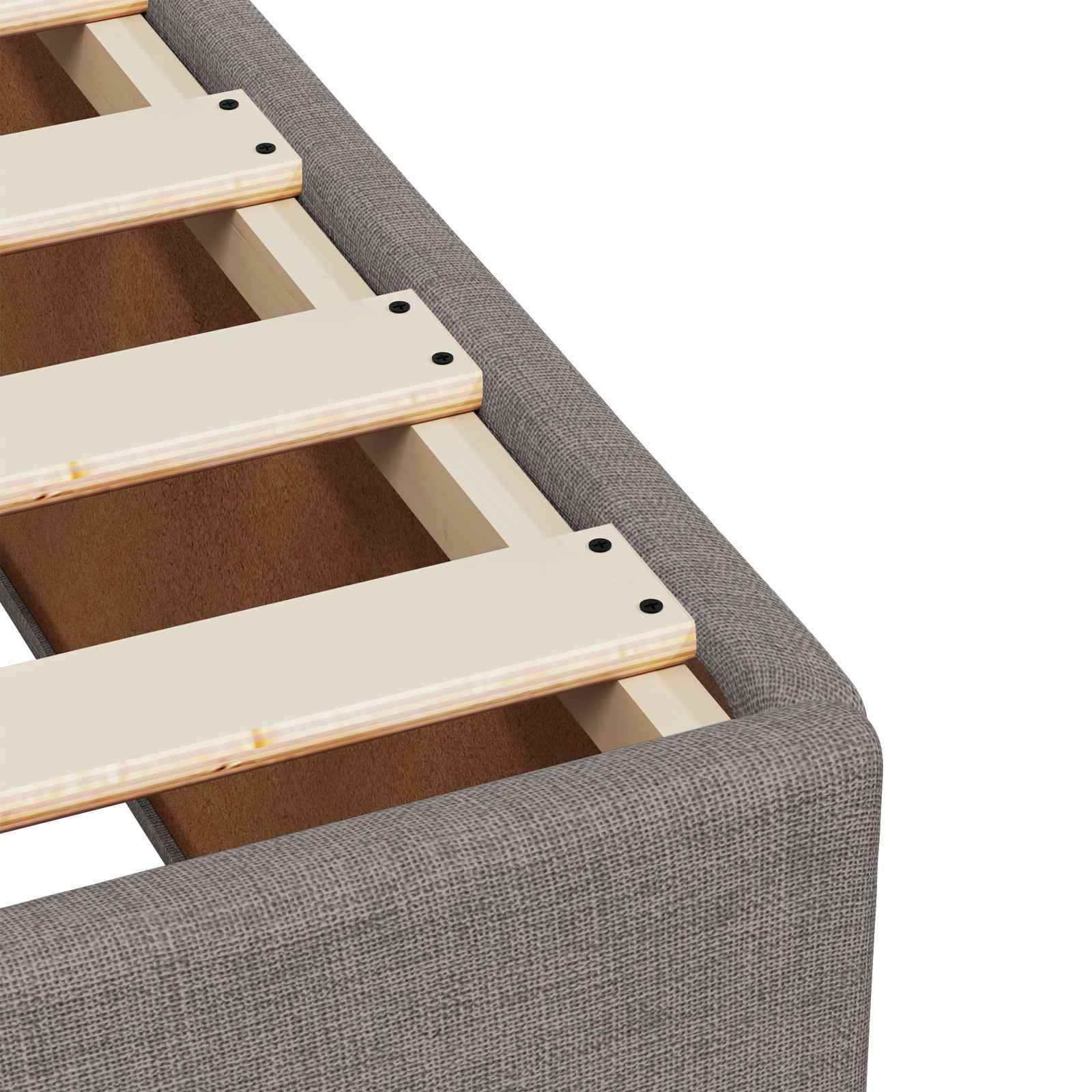 Boxspringbed met matras met hoofdeinde Taupe 200 x 200 cm Stof – afbeelding 9