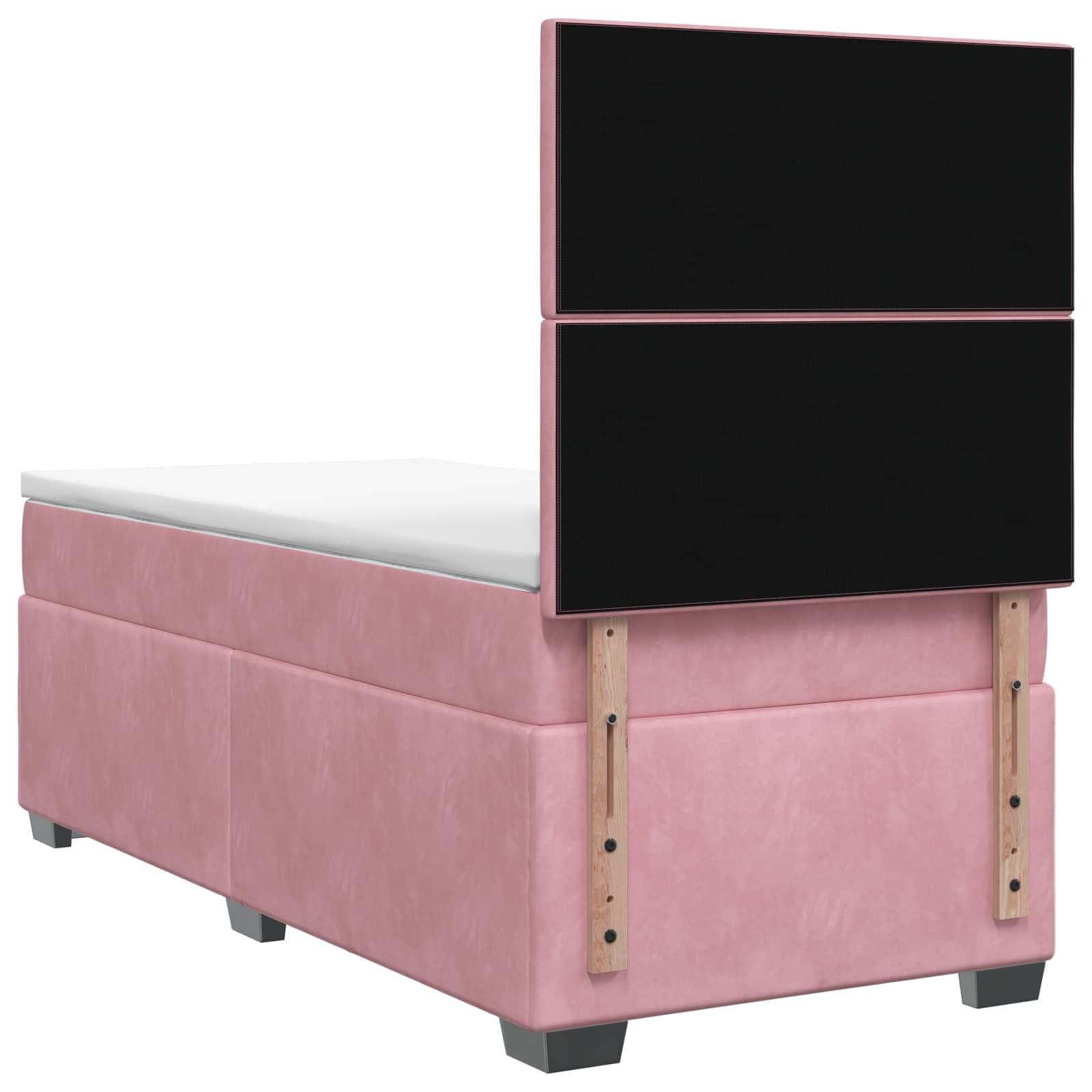 Boxspringbed met matras Roze 100 x 200 cm Fluweel – afbeelding 8