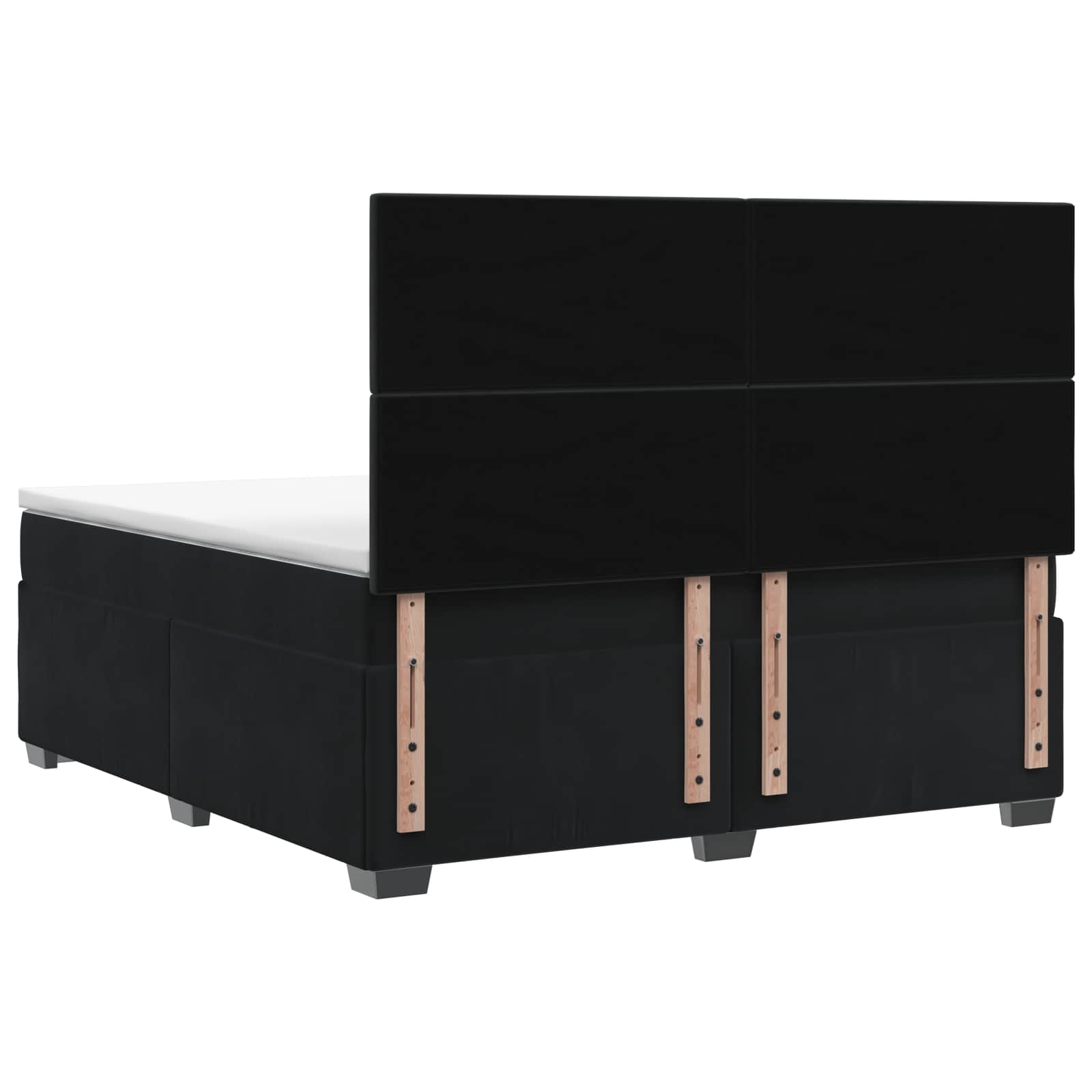 Boxspringbed met matras Zwart 160 x 200 cm Fluweel – afbeelding 8