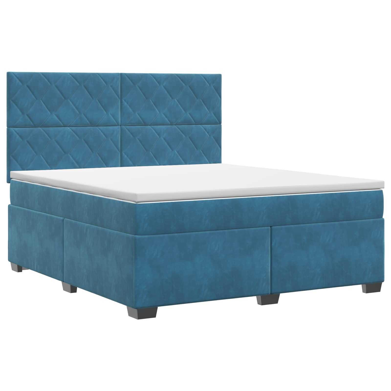 Boxspringbed met matras Blauw 180 x 200 cm Fluweel – afbeelding 2