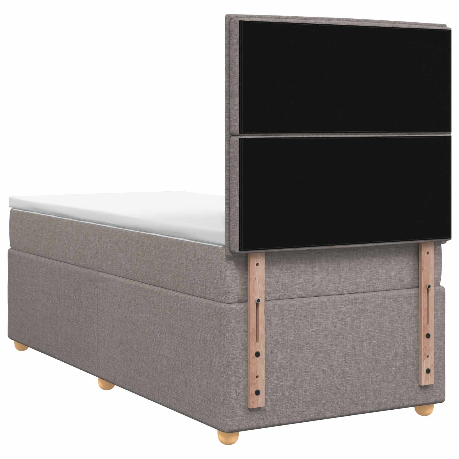 Boxspringbed met matras met hoofdeinde Taupe 100 x 200 cm Stof – afbeelding 8