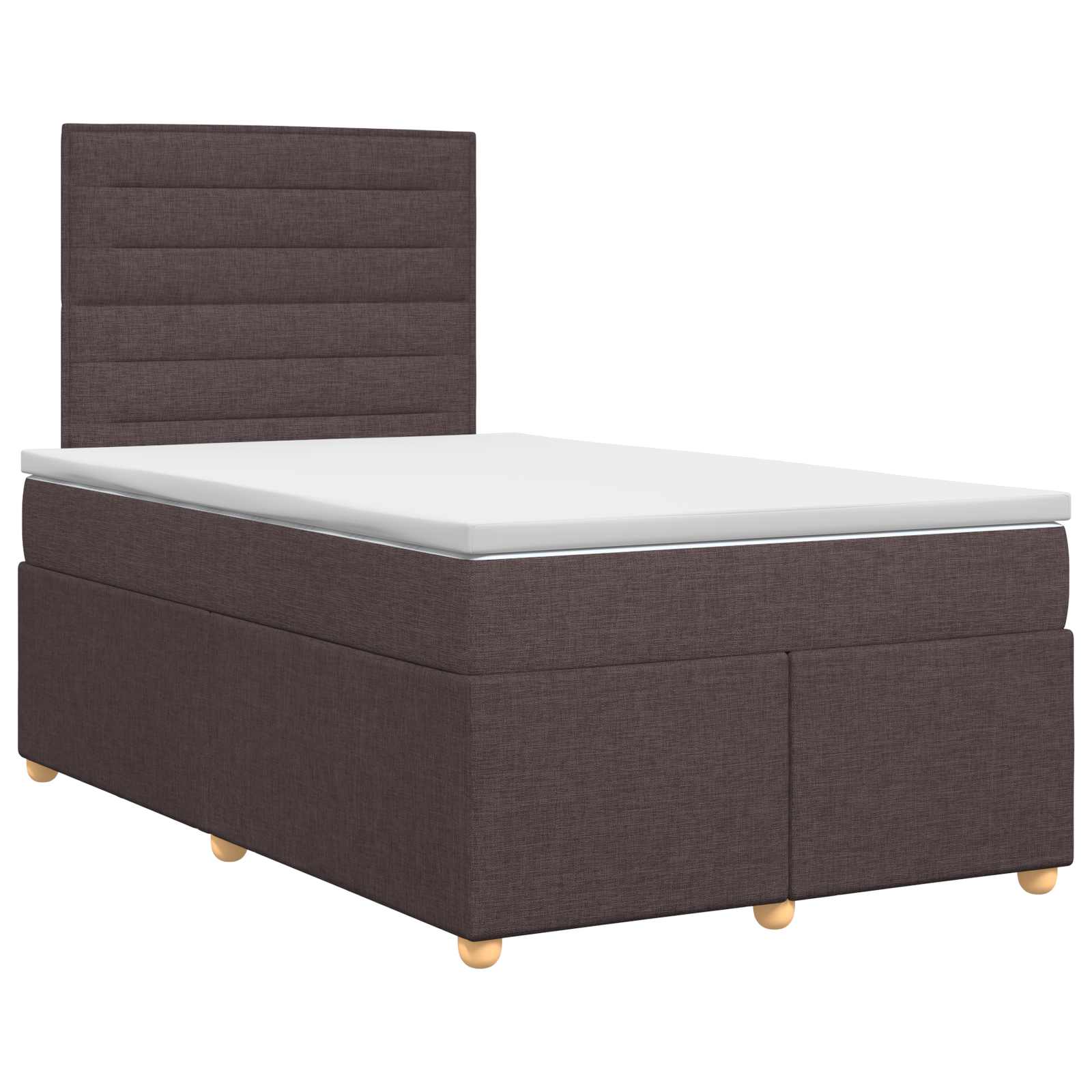 Boxspringbed met matras Donkerbruin 120 x 190 cm Stof – afbeelding 2