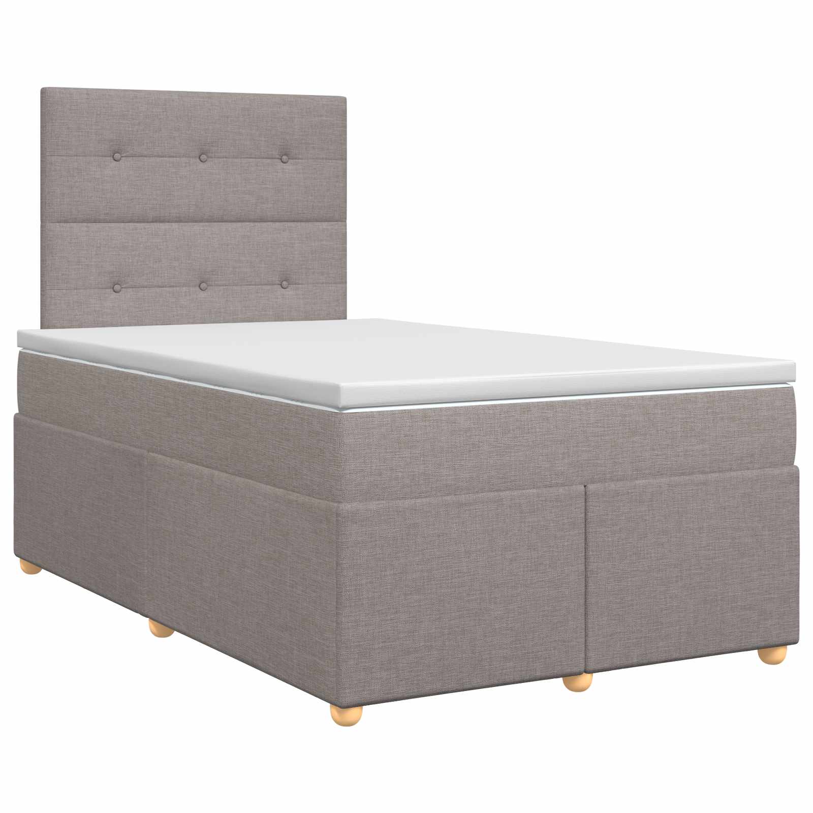Boxspringbed met matras met hoofdeinde Taupe 120 x 190 cm Stof – afbeelding 2