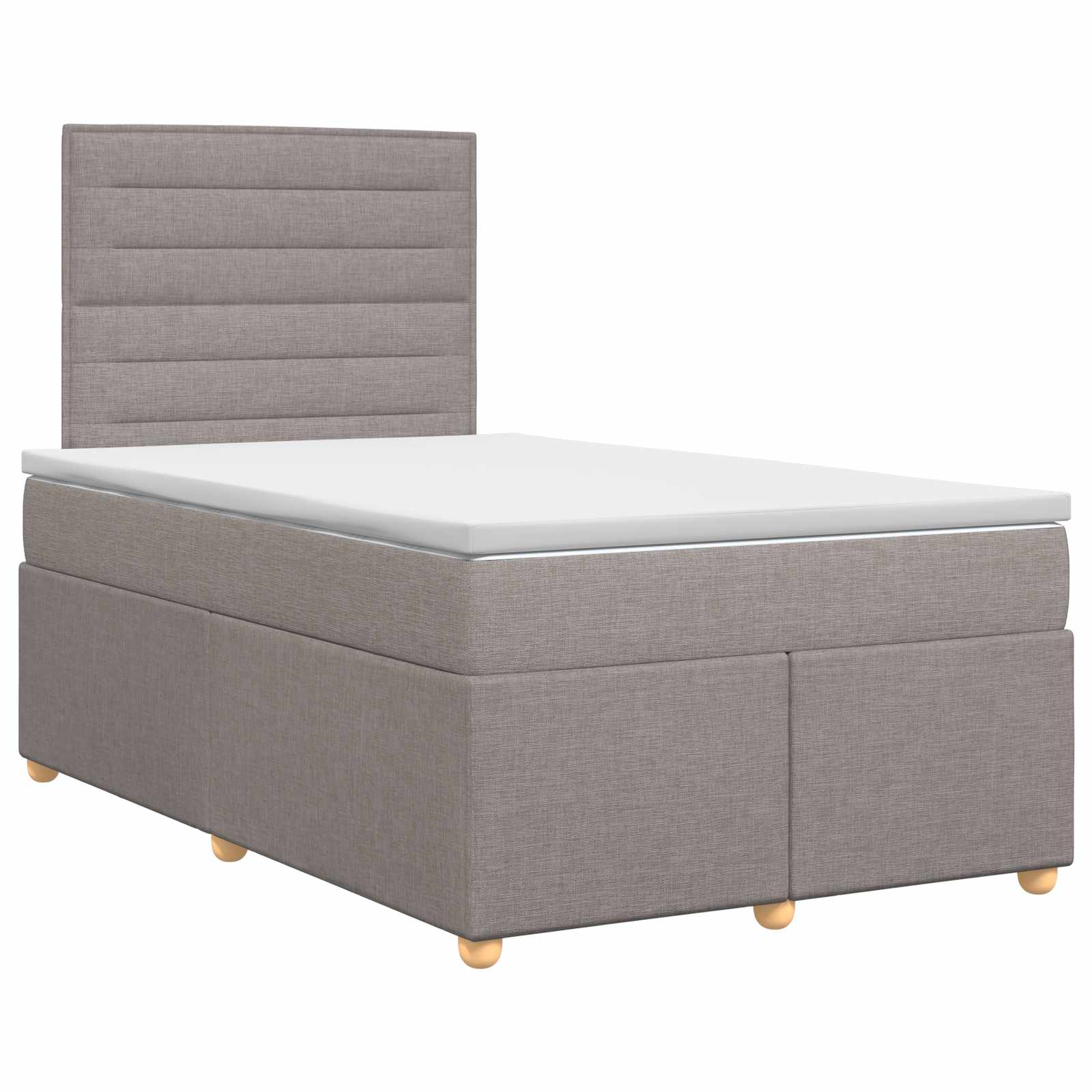 Boxspringbed met matras met hoofdeinde Taupe 120 x 200 cm Stof – afbeelding 2