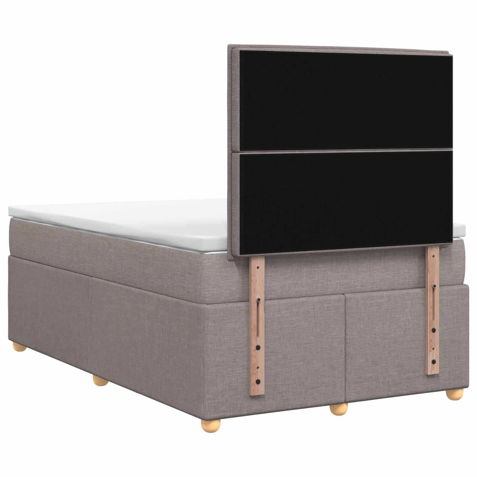 Boxspringbed met matras met hoofdeinde Taupe 120 x 200 cm Stof – afbeelding 8