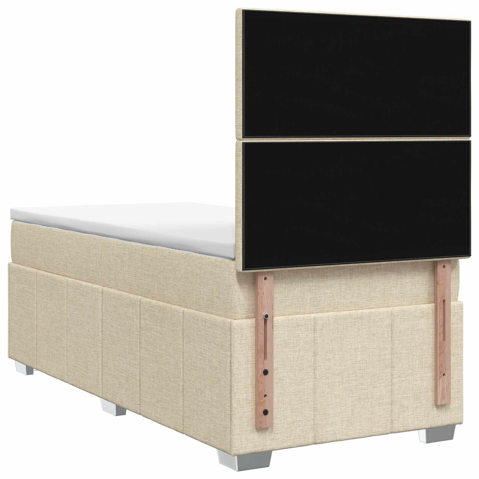 Boxspringbed met matras Crèmekleurig 80 x 200 cm Stof – afbeelding 8