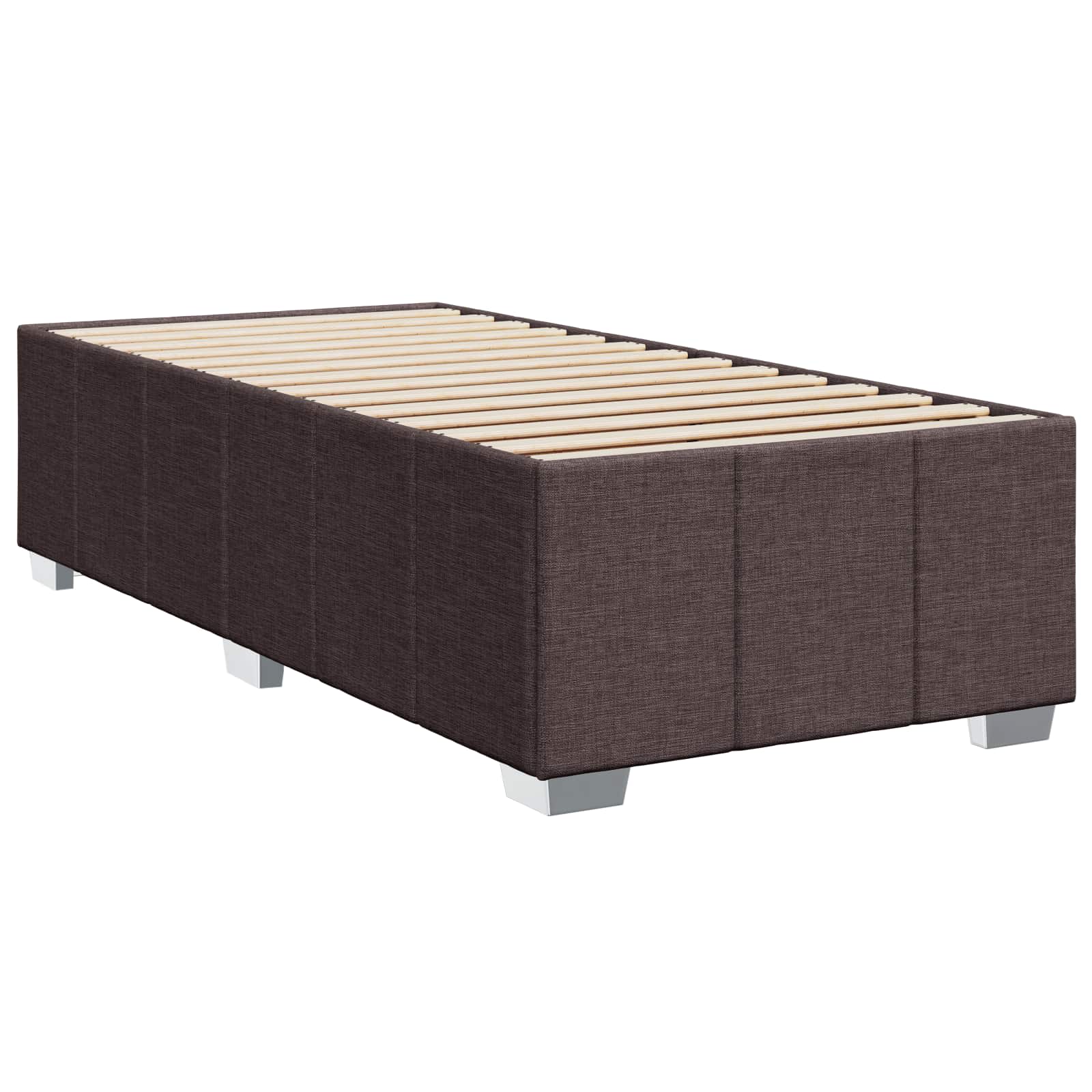 Boxspringbed met matras Donkerbruin 90 x 200 cm Stof – afbeelding 5