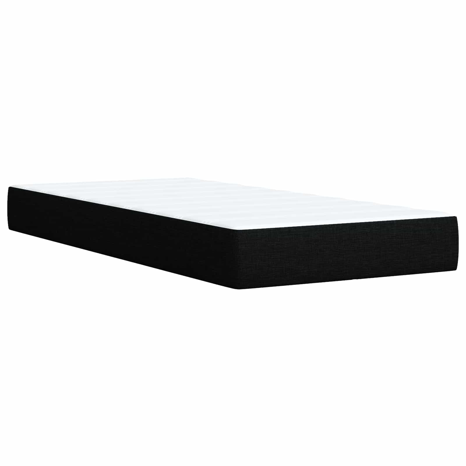 Boxspringbed met matras met hoofdeinde Zwart 100 x 200 cm Stof – afbeelding 6