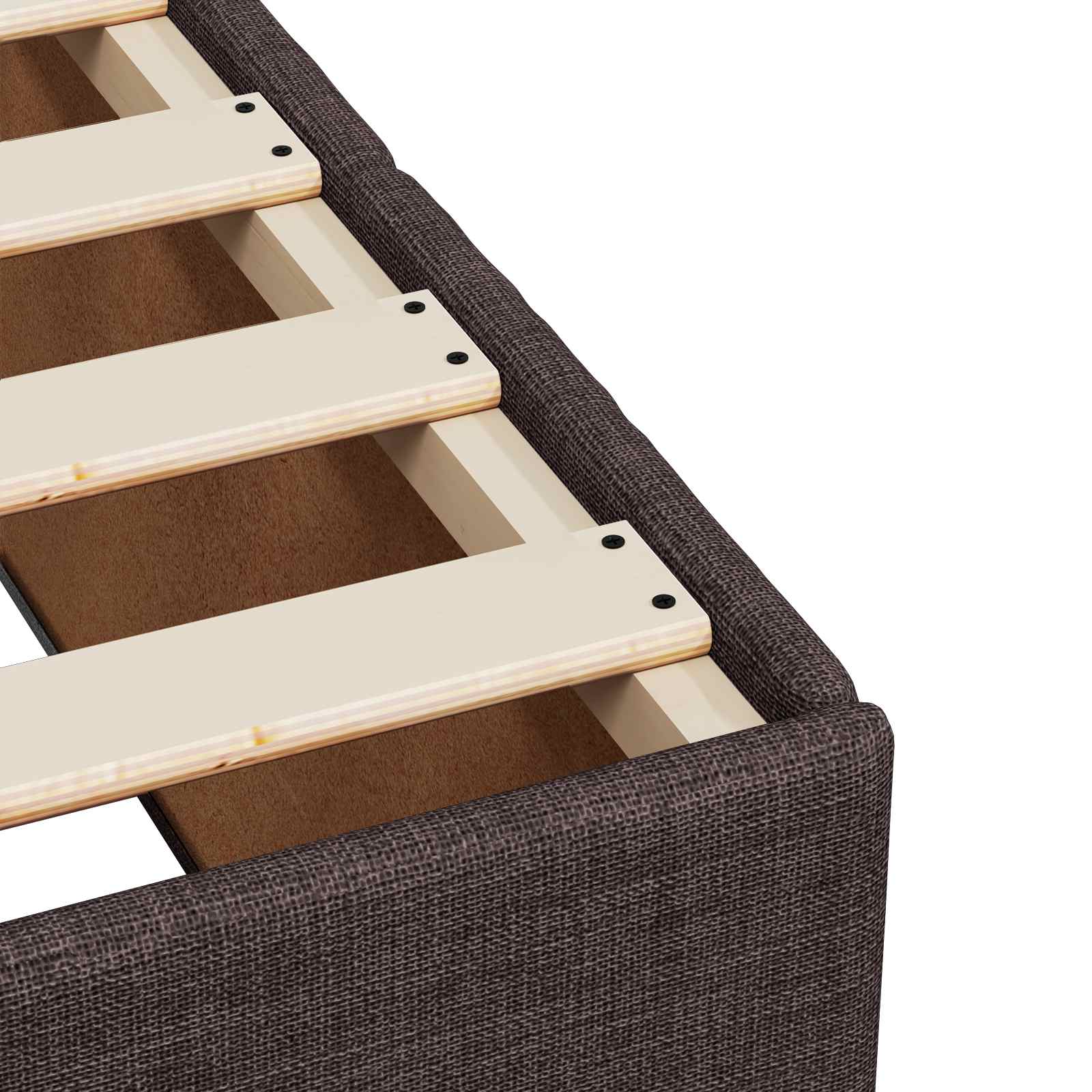 Boxspringbed met matras Donkerbruin 100 x 200 cm Stof – afbeelding 10