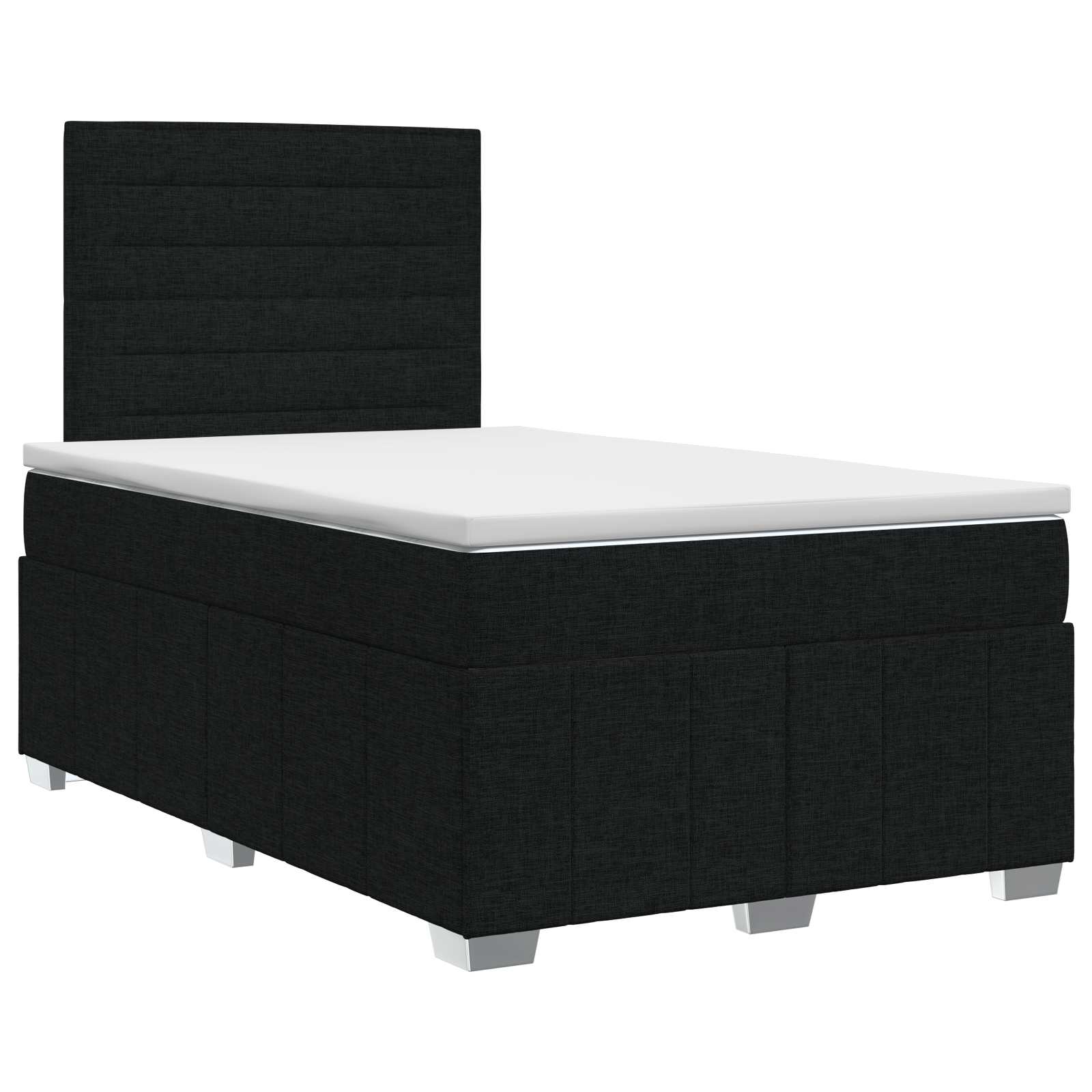 Boxspringbed met matras met hoofdeinde Zwart 120 x 190 cm Stof – afbeelding 2