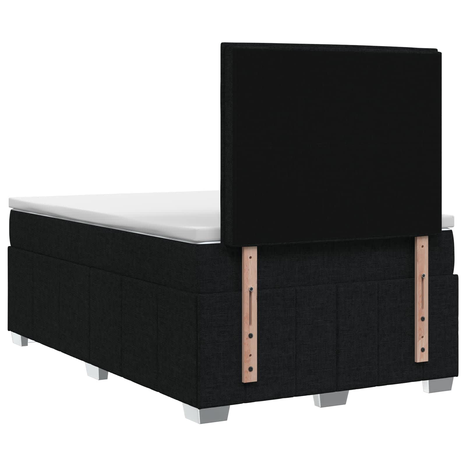 Boxspringbed met matras met hoofdeinde Zwart 120 x 190 cm Stof – afbeelding 8