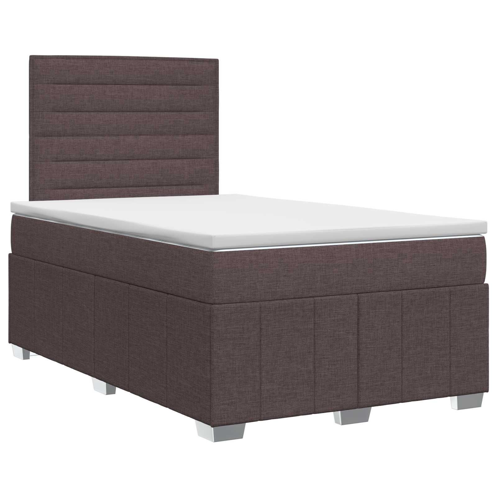 Boxspringbed met matras Donkerbruin 120 x 190 cm Stof – afbeelding 2