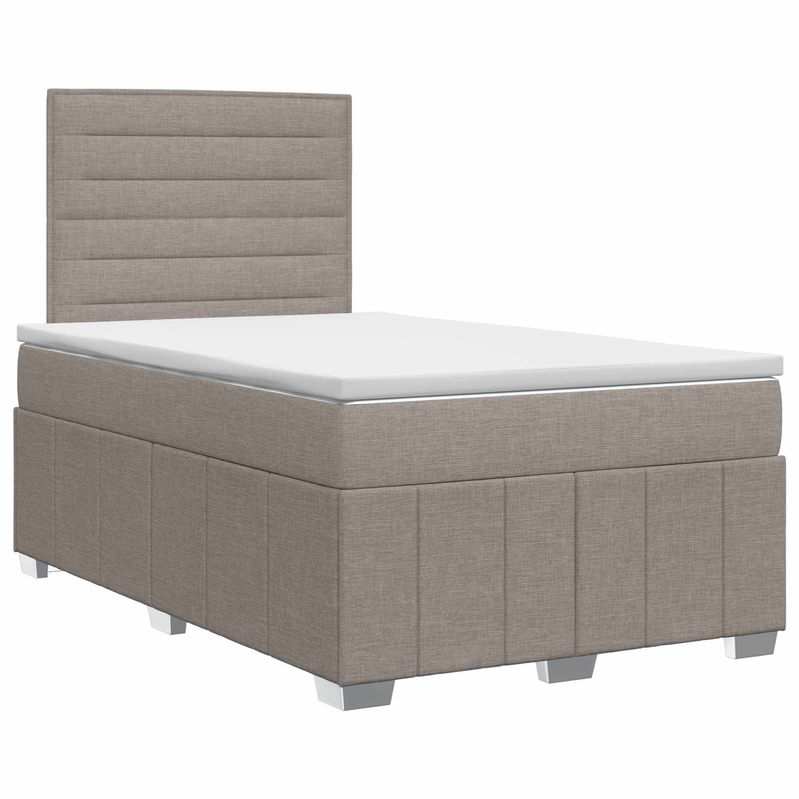 Boxspringbed met matras met hoofdeinde Taupe 120 x 190 cm Stof – afbeelding 2