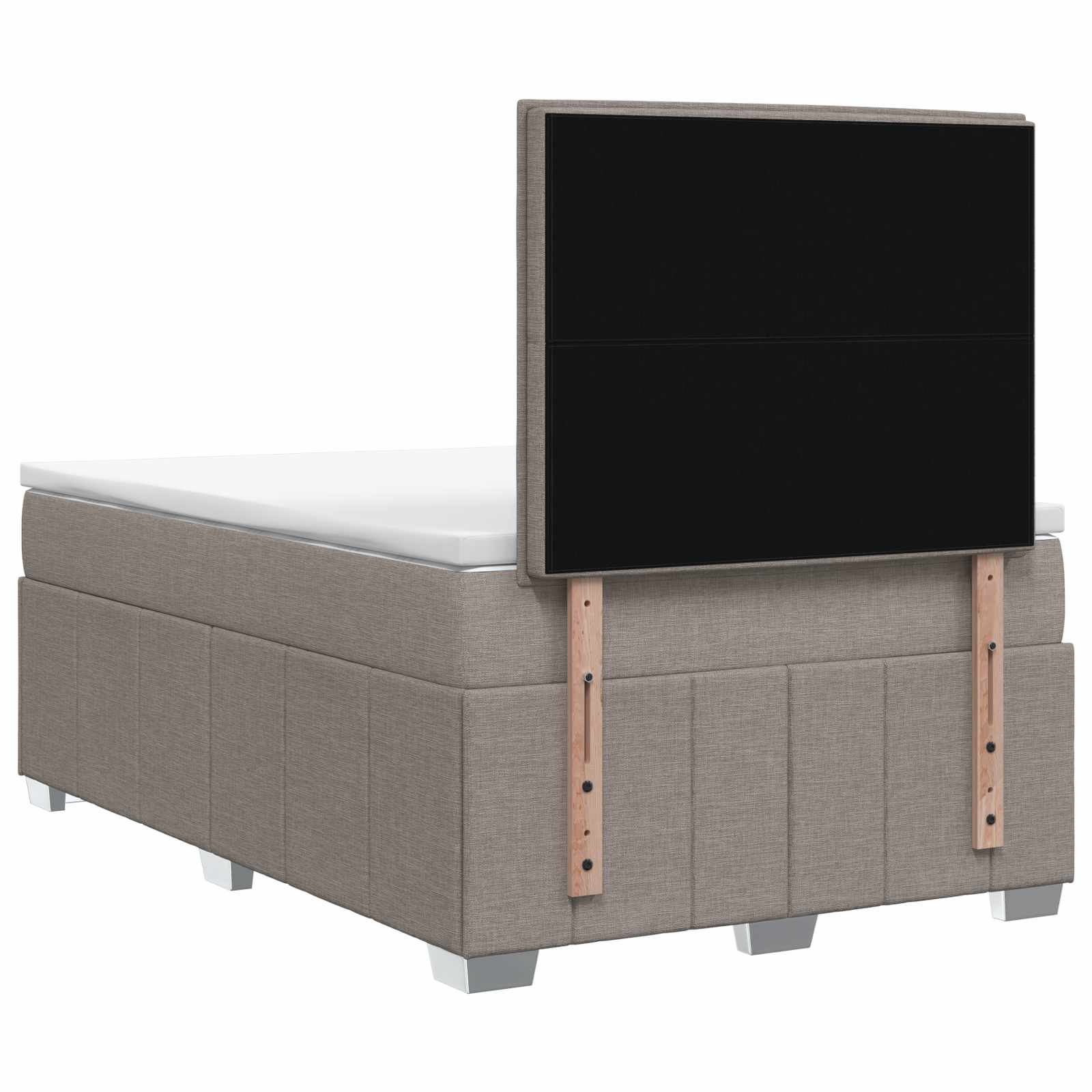 Boxspringbed met matras met hoofdeinde Taupe 120 x 190 cm Stof – afbeelding 8