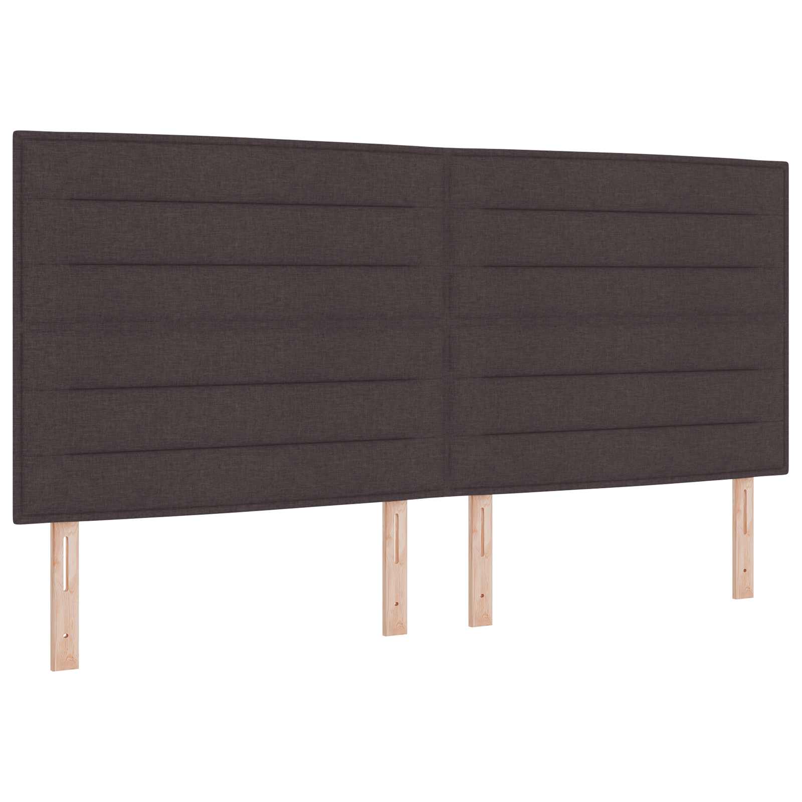Boxspringbed met matras Donkerbruin 200 x 200 cm Stof – afbeelding 4