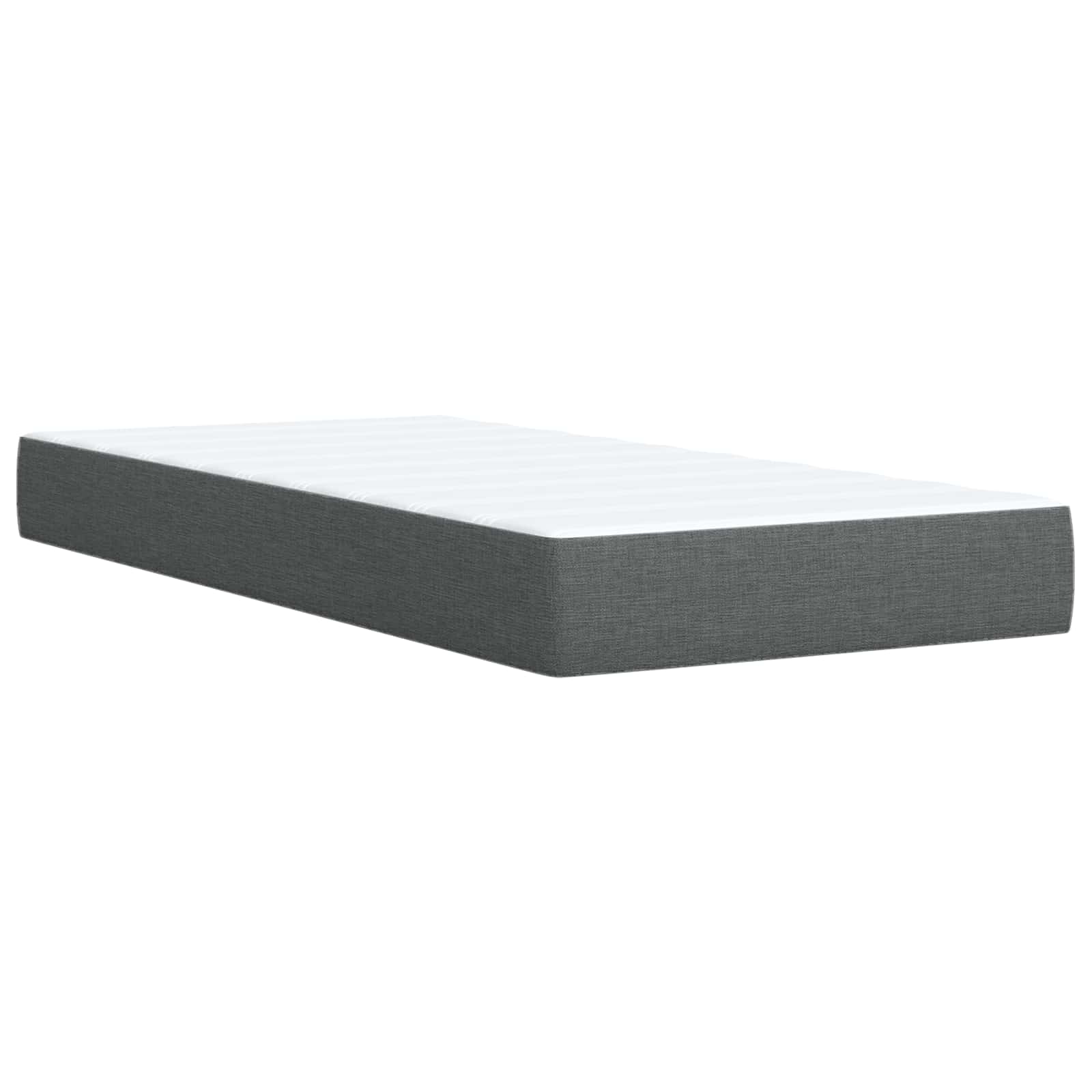 Boxspringbed met matras Donkergrijs 80 x 200 cm Stof – afbeelding 6