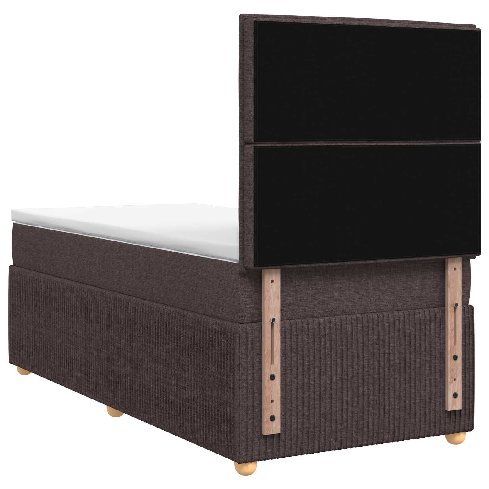 Boxspringbed met matras Donkerbruin 90 x 190 cm Stof – afbeelding 8