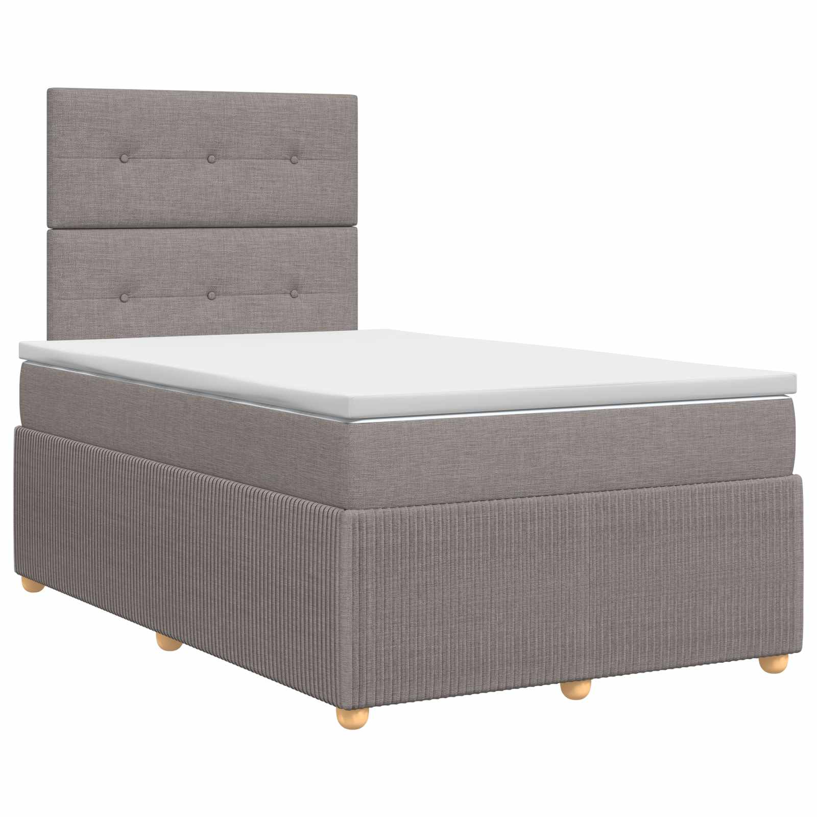Boxspringbed met matras met hoofdeinde Taupe 120 x 190 cm Stof – afbeelding 2
