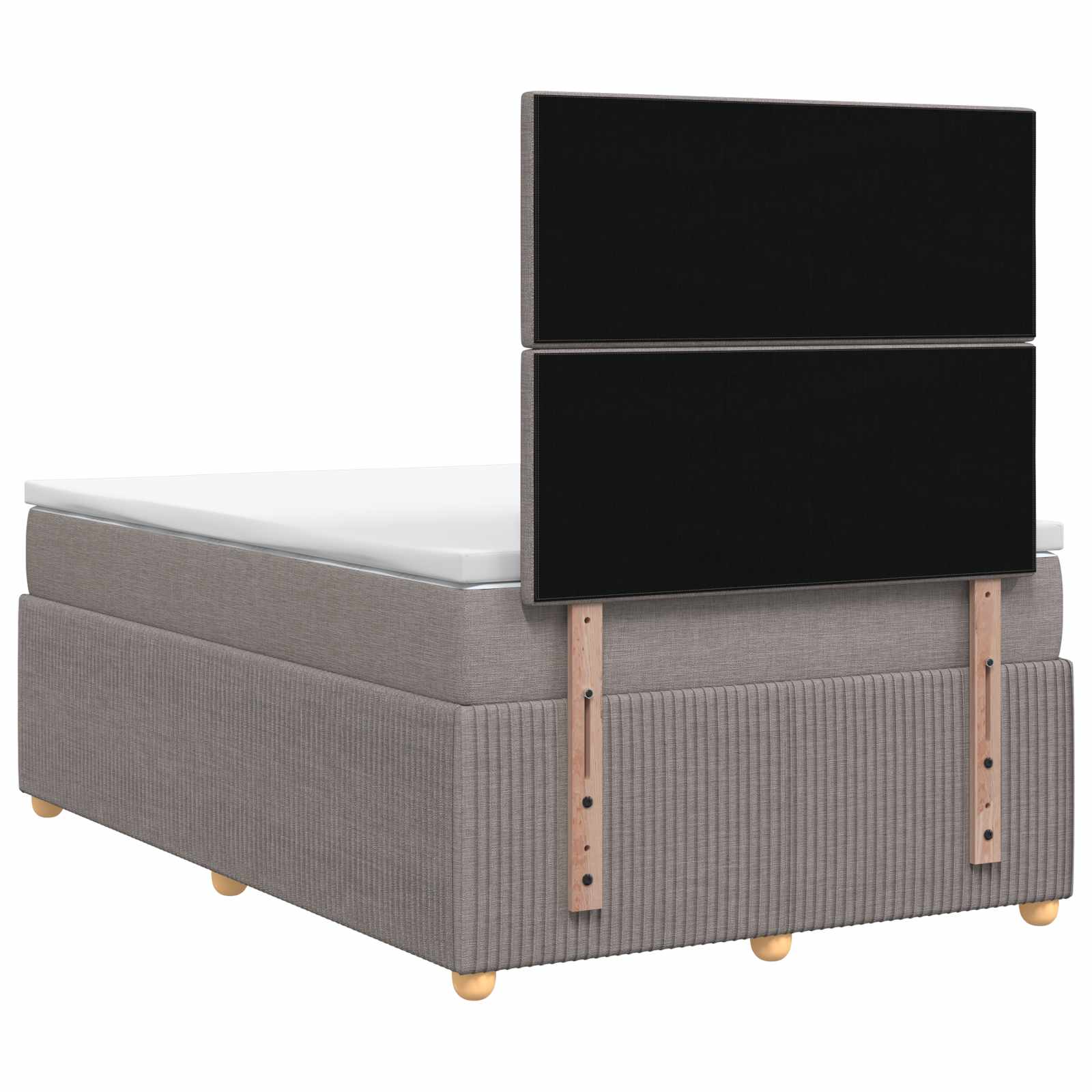 Boxspringbed met matras met hoofdeinde Taupe 120 x 190 cm Stof – afbeelding 8
