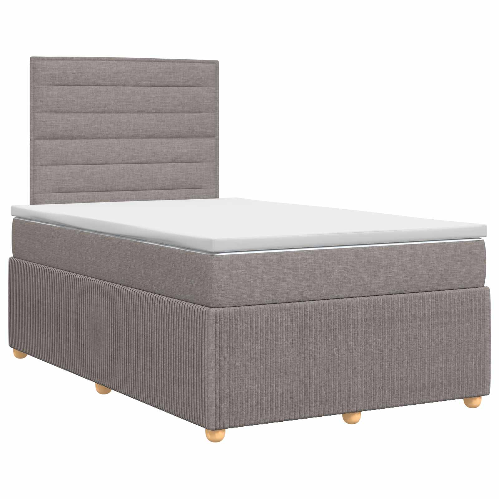 Boxspringbed met matras met hoofdeinde Taupe 120 x 200 cm Stof – afbeelding 2