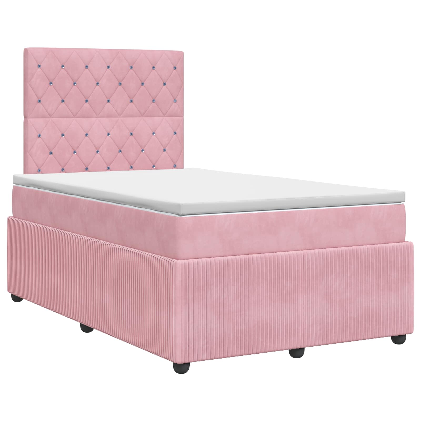 Boxspringbed met matras Roze 120 x 200 cm Fluweel – afbeelding 2