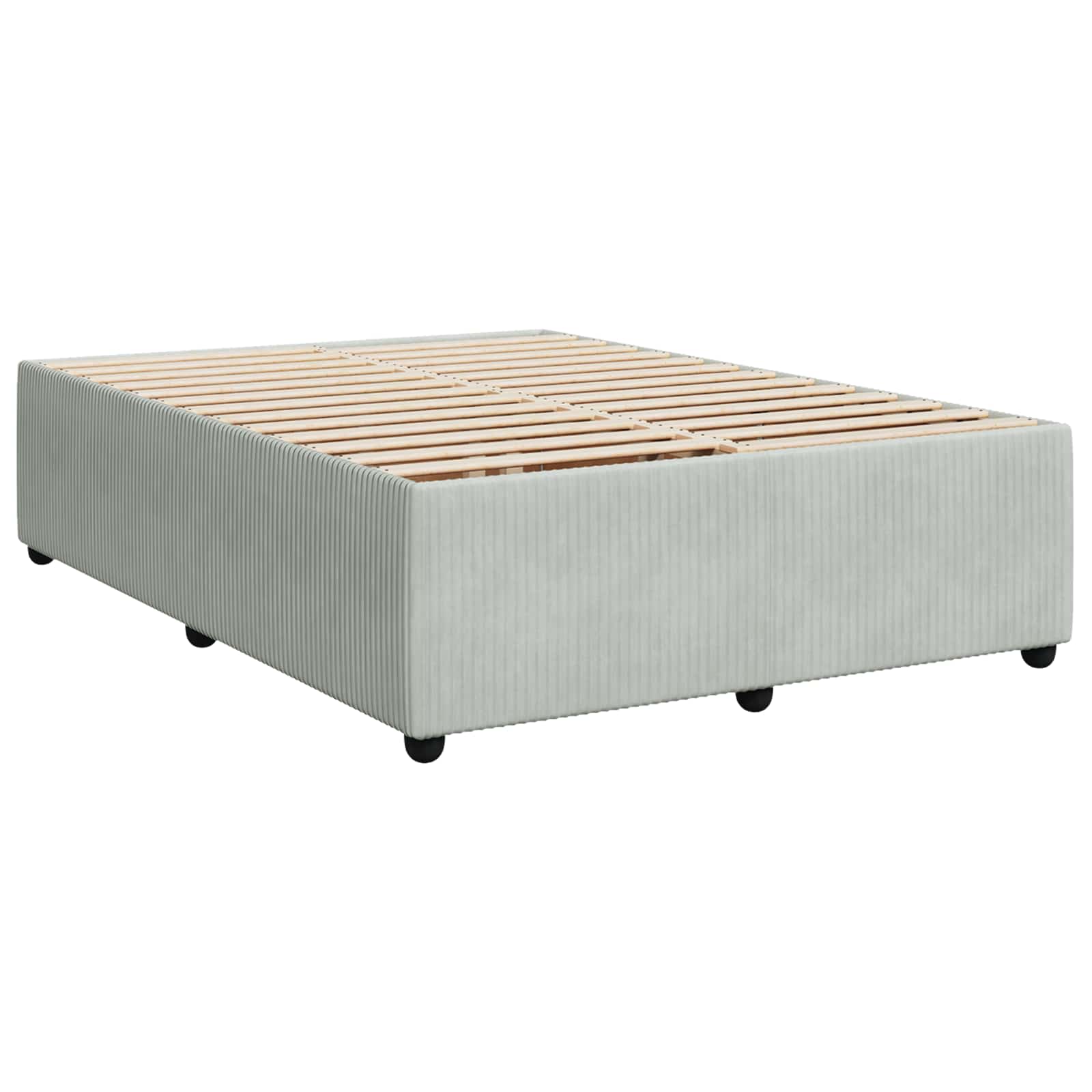 Boxspringbed met matras Lichtgrijs 160 x 200 cm Fluweel – afbeelding 5