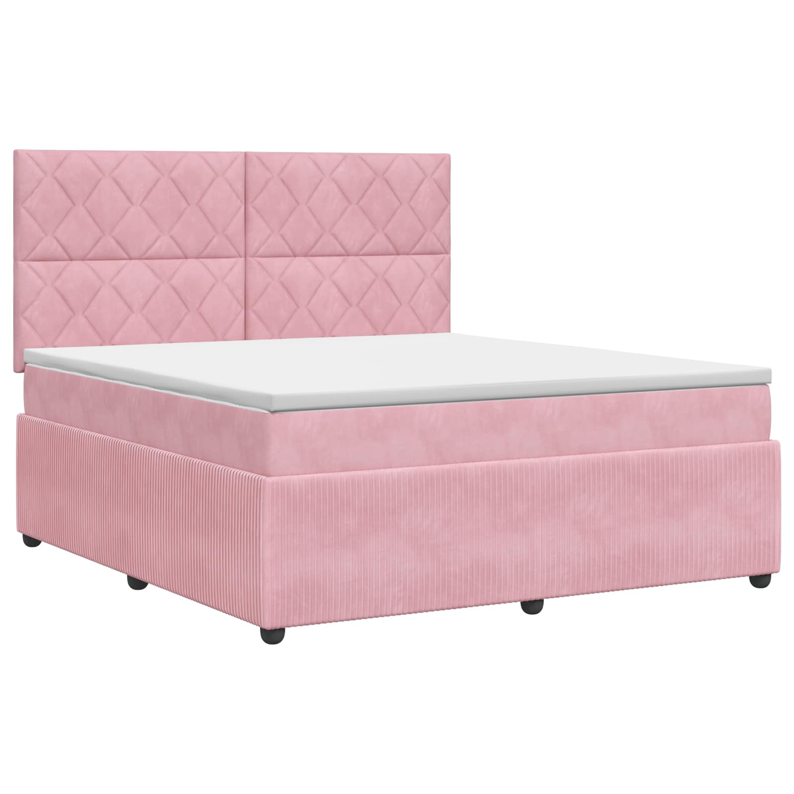 Boxspringbed met matras Roze 180 x 200 cm Fluweel – afbeelding 2