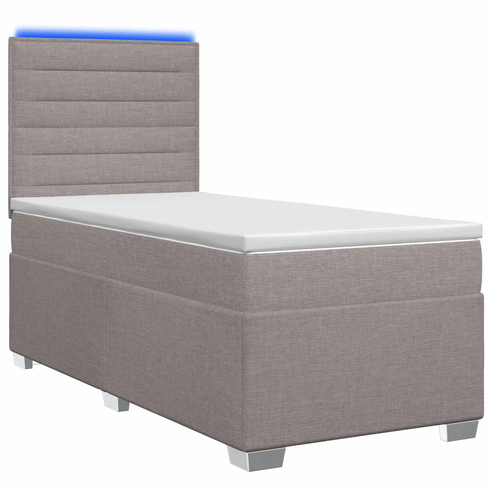 Boxspringbed met matras met hoofdeinde Taupe 80 x 200 cm Stof