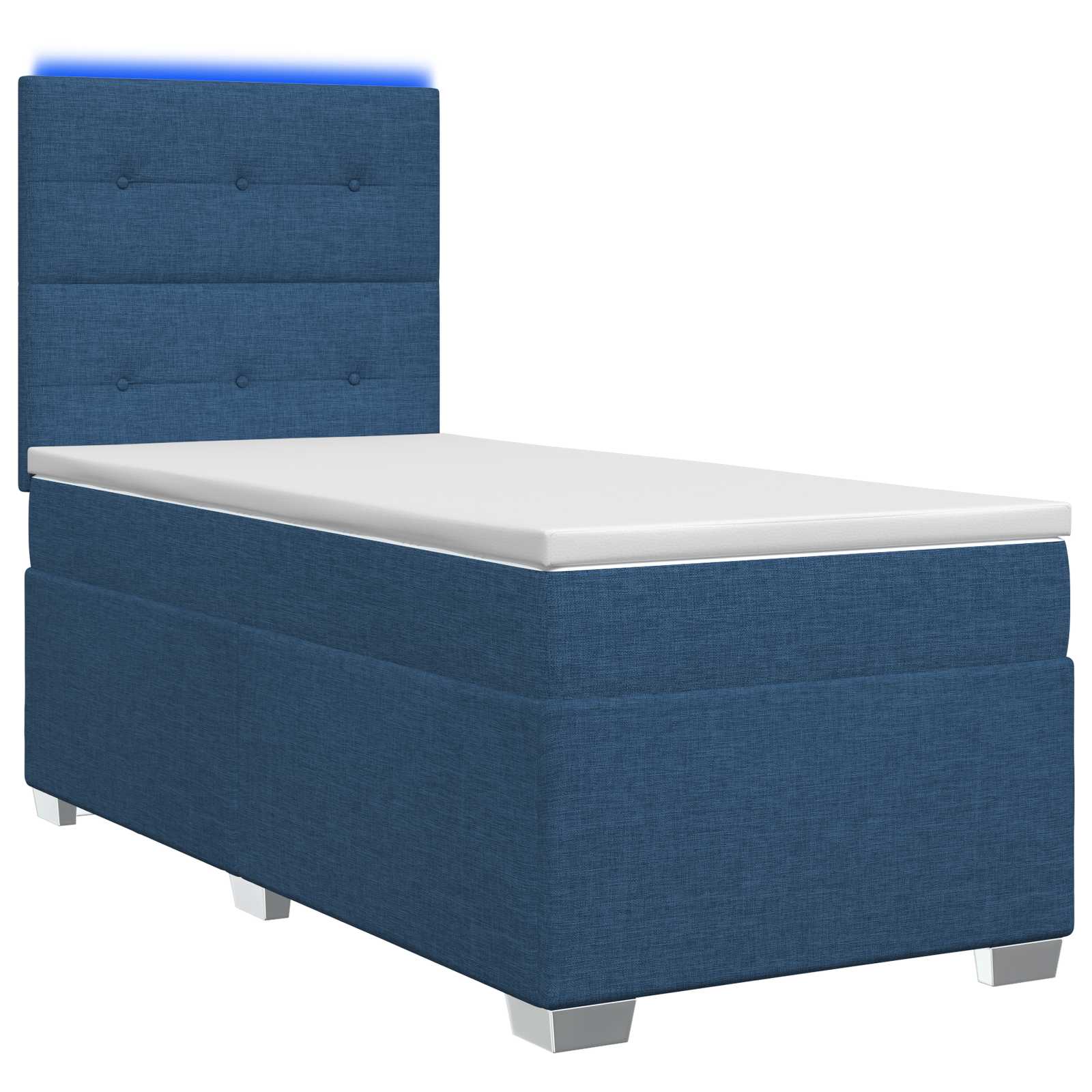 Boxspringbed met matras met hoofdeinde Blauw 80 x 200 cm Stof