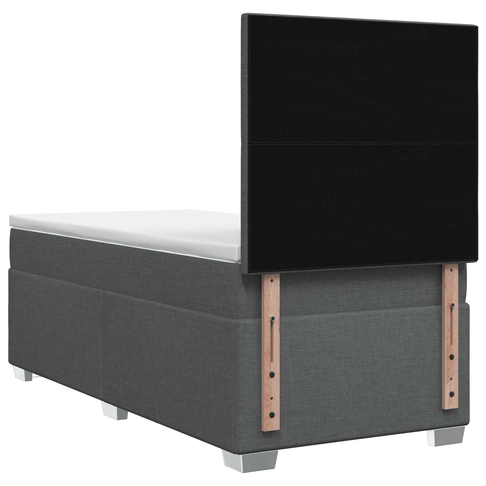 Boxspringbed met matras Donkergrijs 80 x 200 cm Stof – afbeelding 7