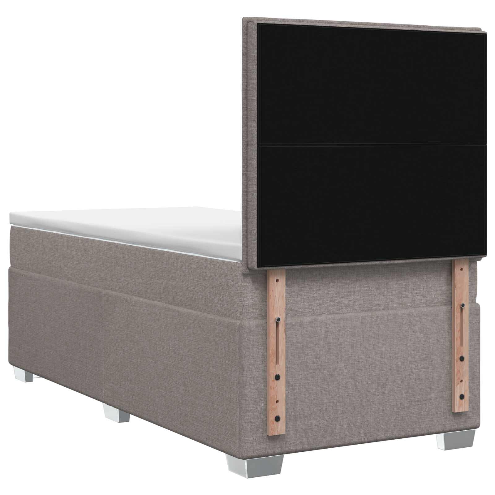 Boxspringbed met matras met hoofdeinde Taupe 90 x 190 cm Stof – afbeelding 7