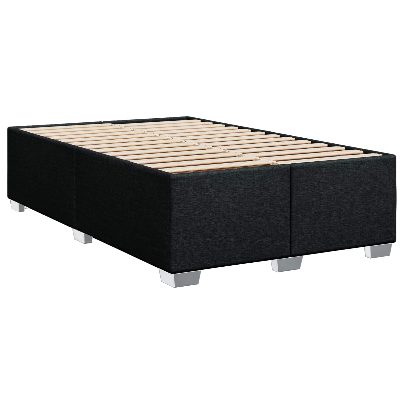 Boxspringbed met matras met hoofdeinde Zwart 120 x 190 cm Stof – afbeelding 4