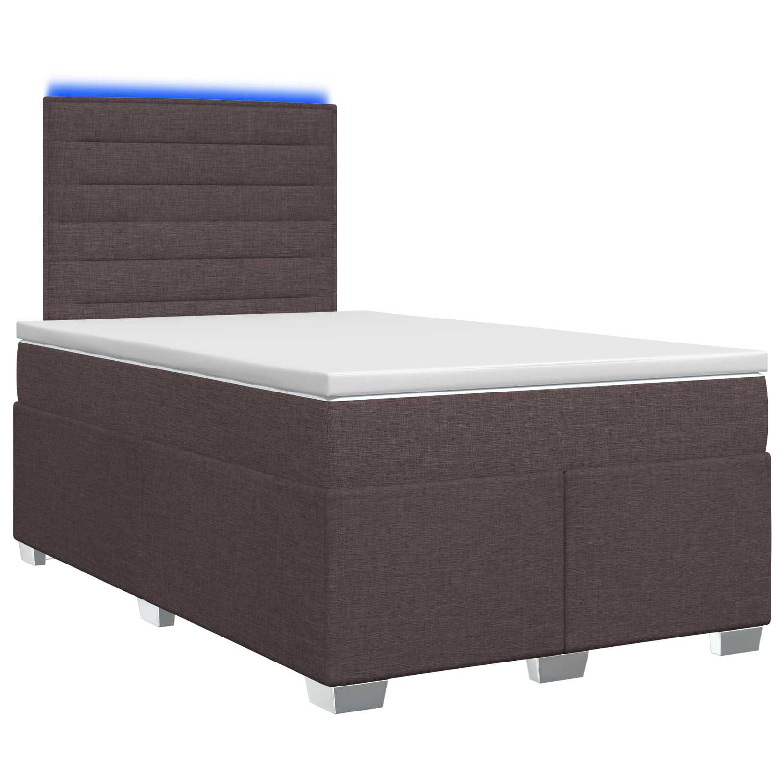 Boxspringbed met matras Donkerbruin 120 x 190 cm Stof
