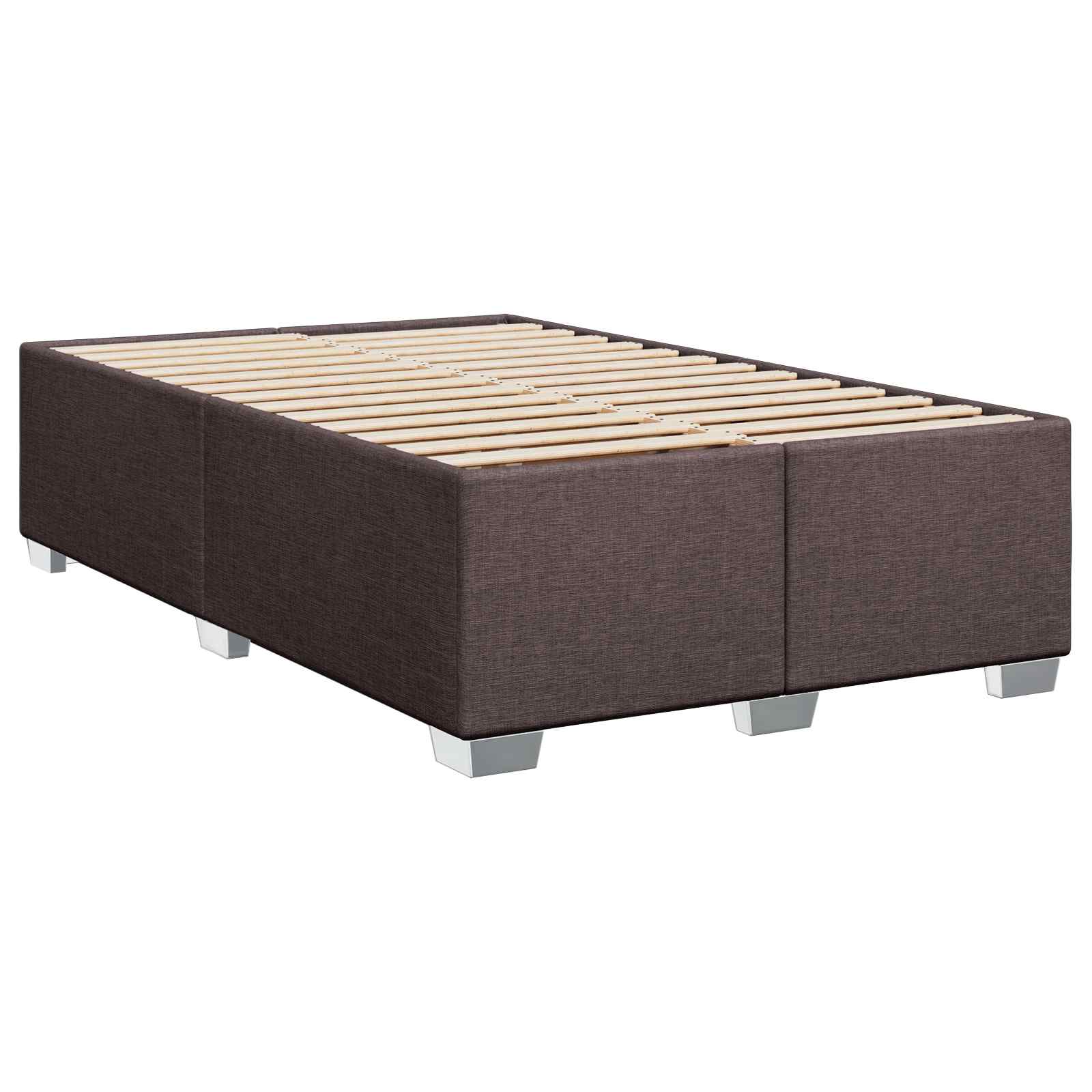 Boxspringbed met matras Donkerbruin 120 x 190 cm Stof – afbeelding 4