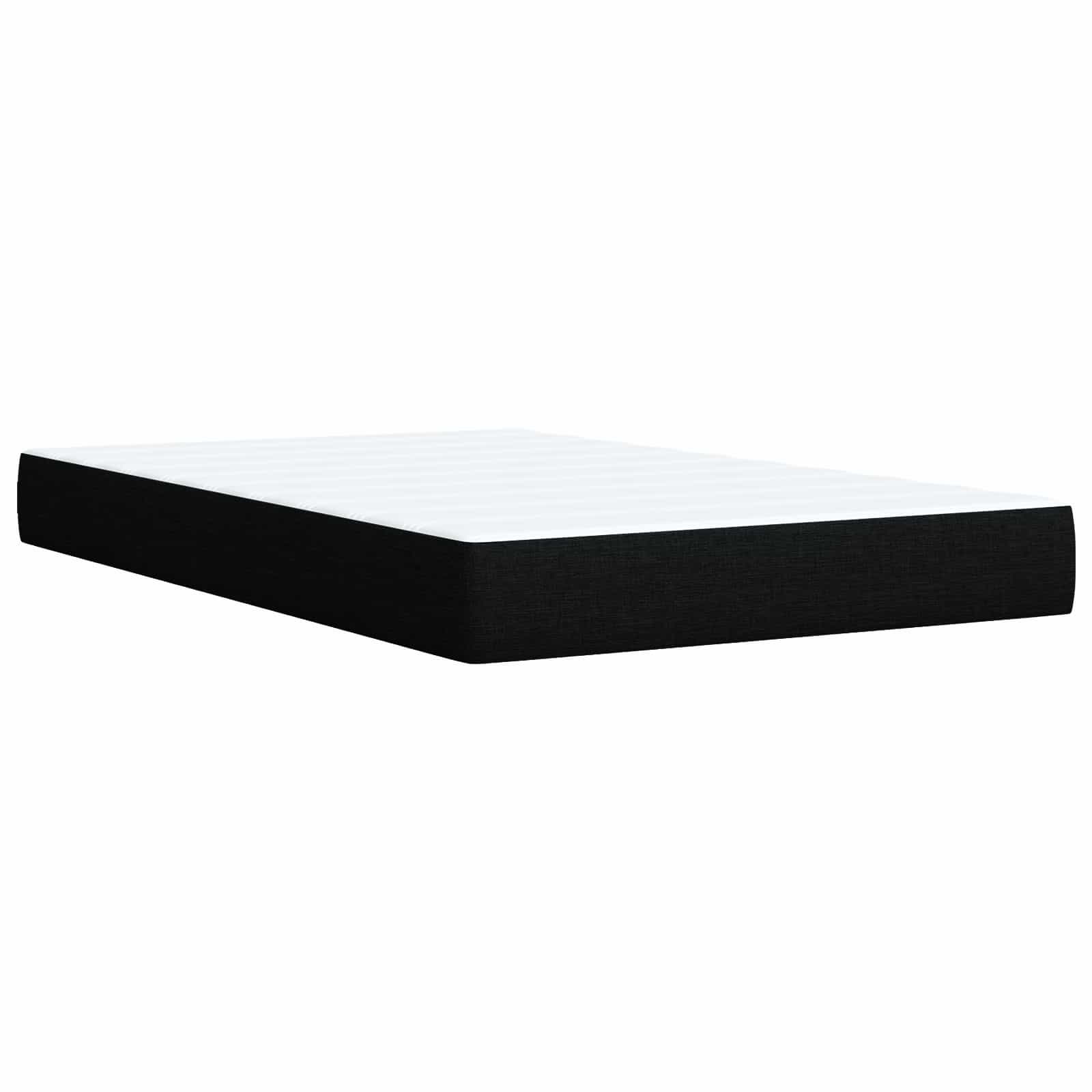 Boxspringbed met matras met hoofdeinde Zwart 120 x 200 cm Stof – afbeelding 5
