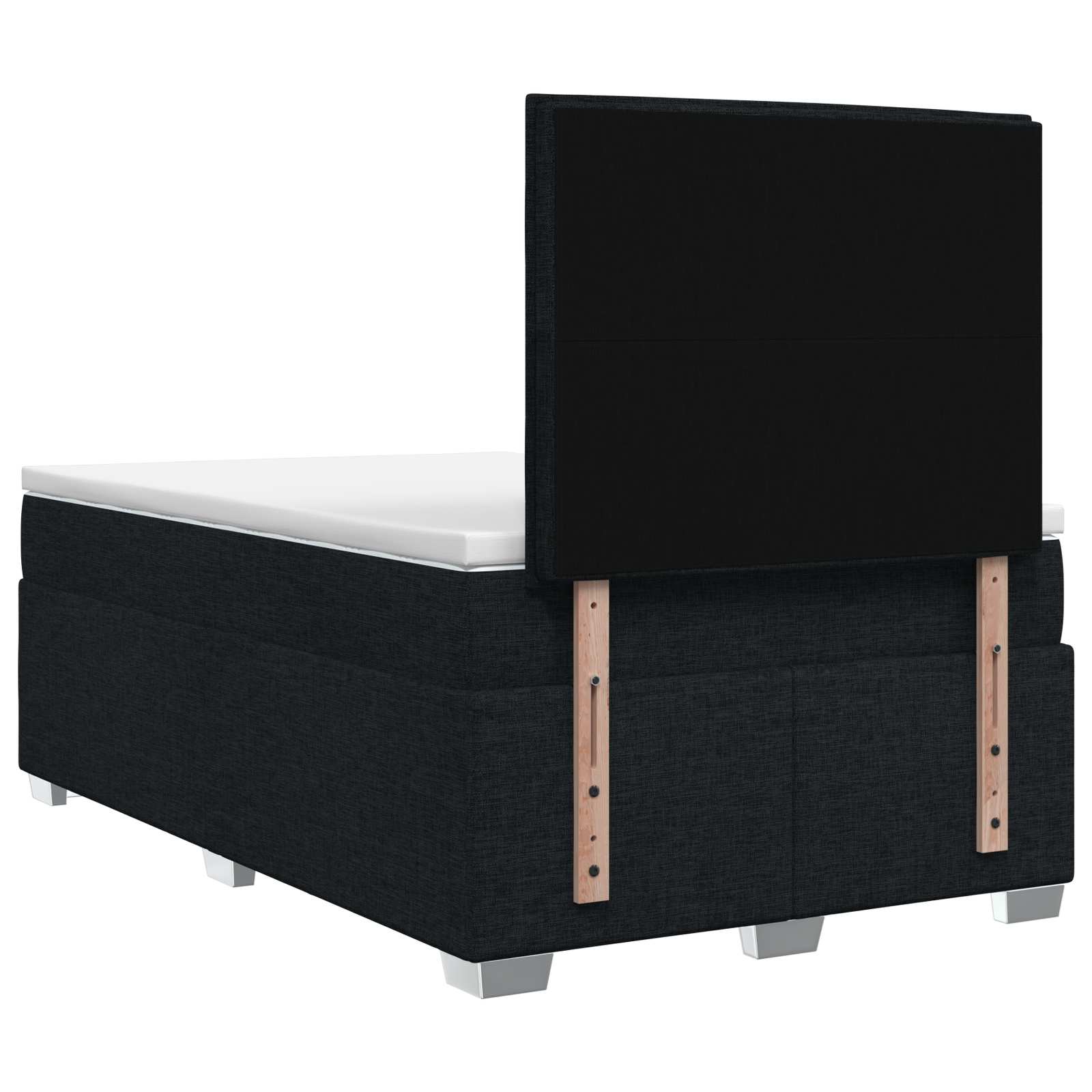 Boxspringbed met matras met hoofdeinde Zwart 120 x 200 cm Stof – afbeelding 7