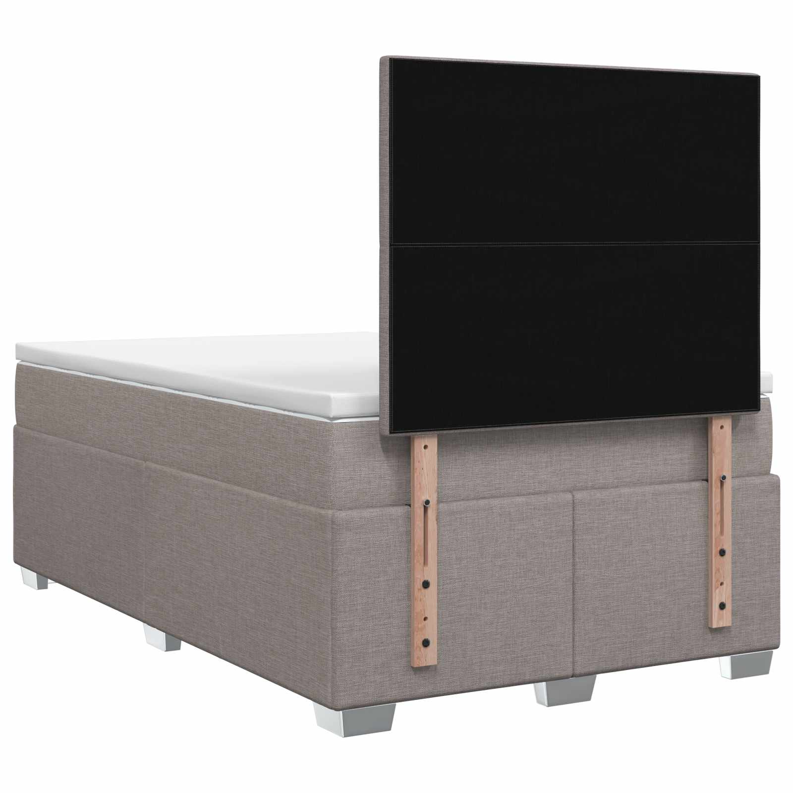 Boxspringbed met matras met hoofdeinde Taupe 120 x 200 cm Stof – afbeelding 7