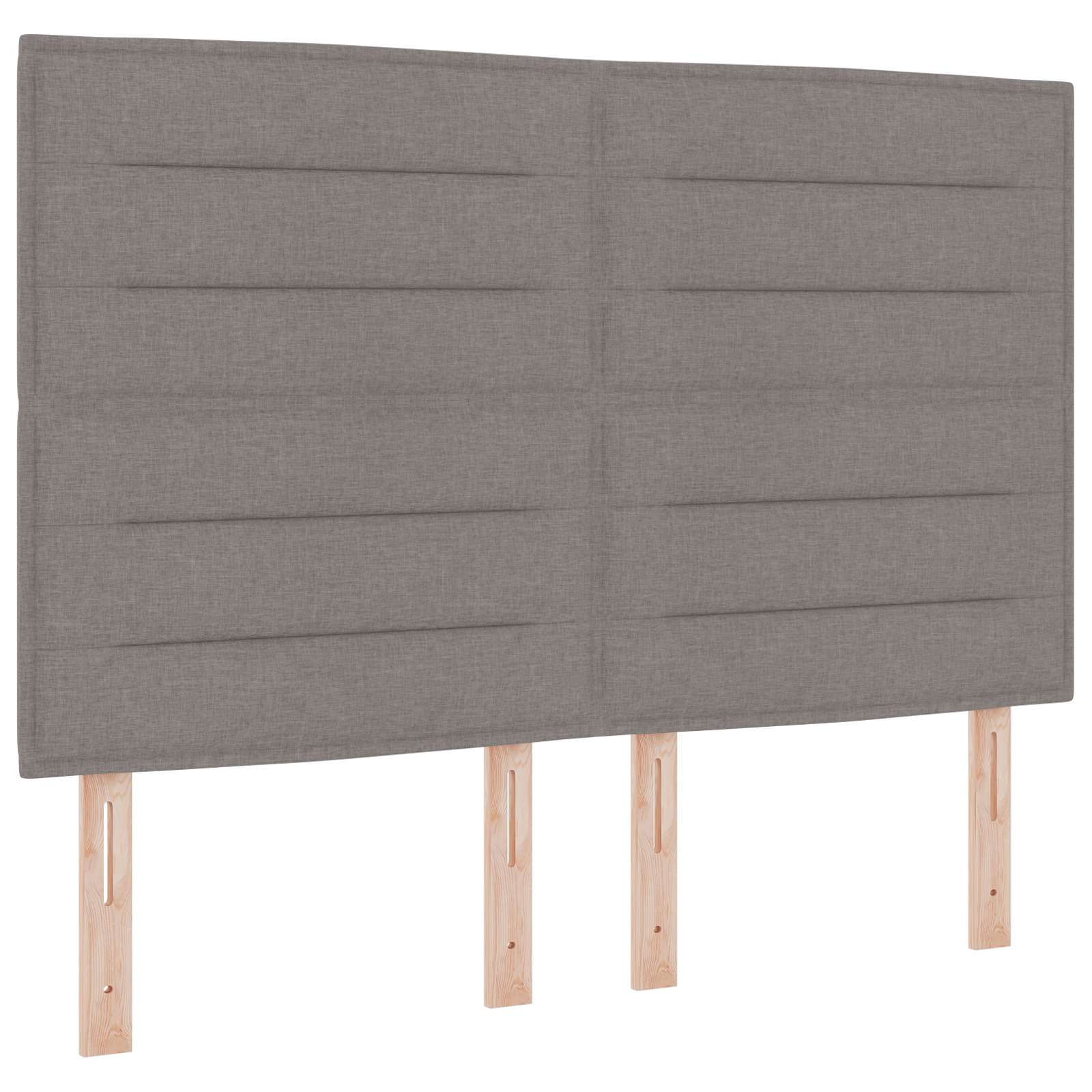Boxspringbed met matras met hoofdeinde Taupe 140 x 190 cm Stof – afbeelding 4