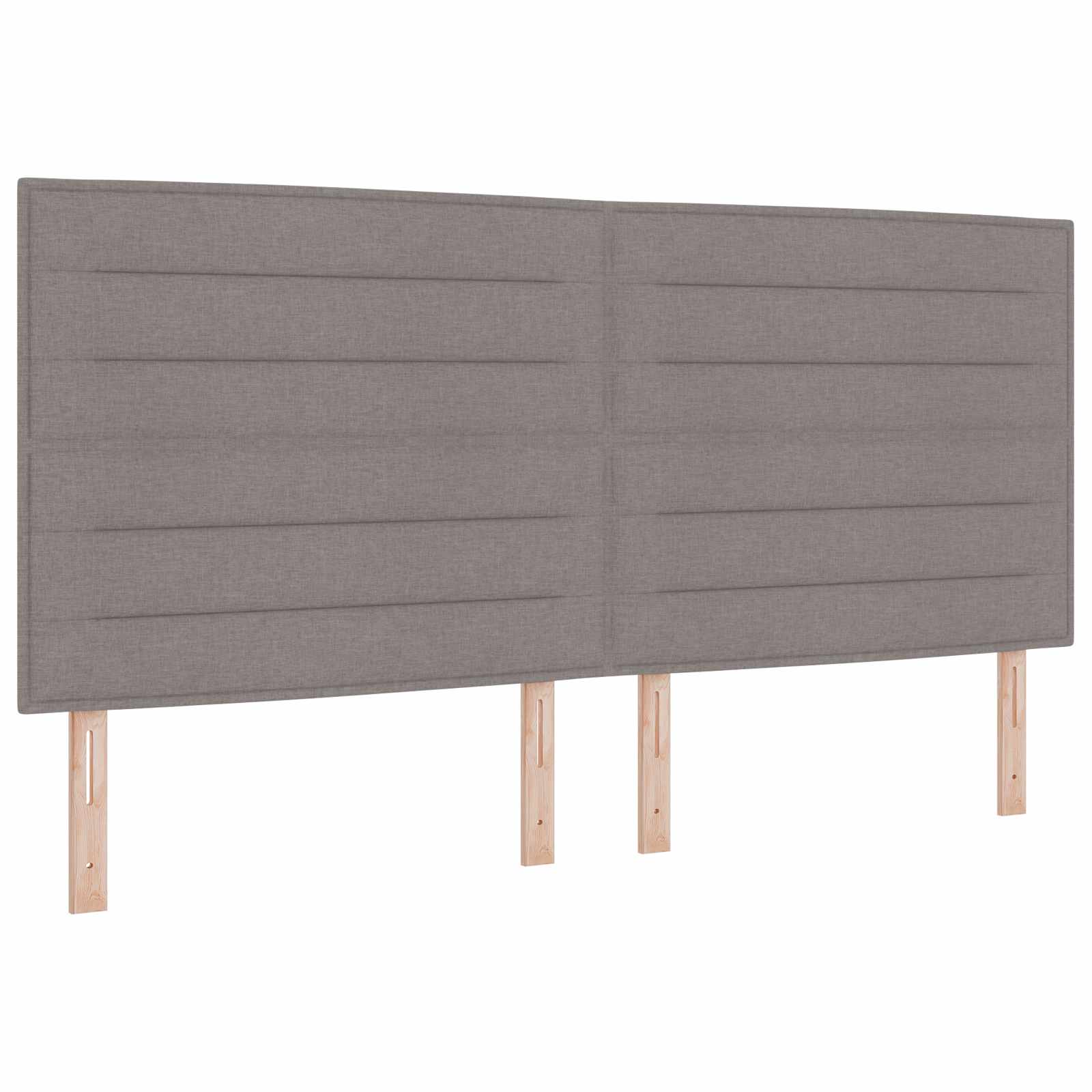 Boxspringbed met matras met hoofdeinde Taupe 200 x 200 cm Stof – afbeelding 4