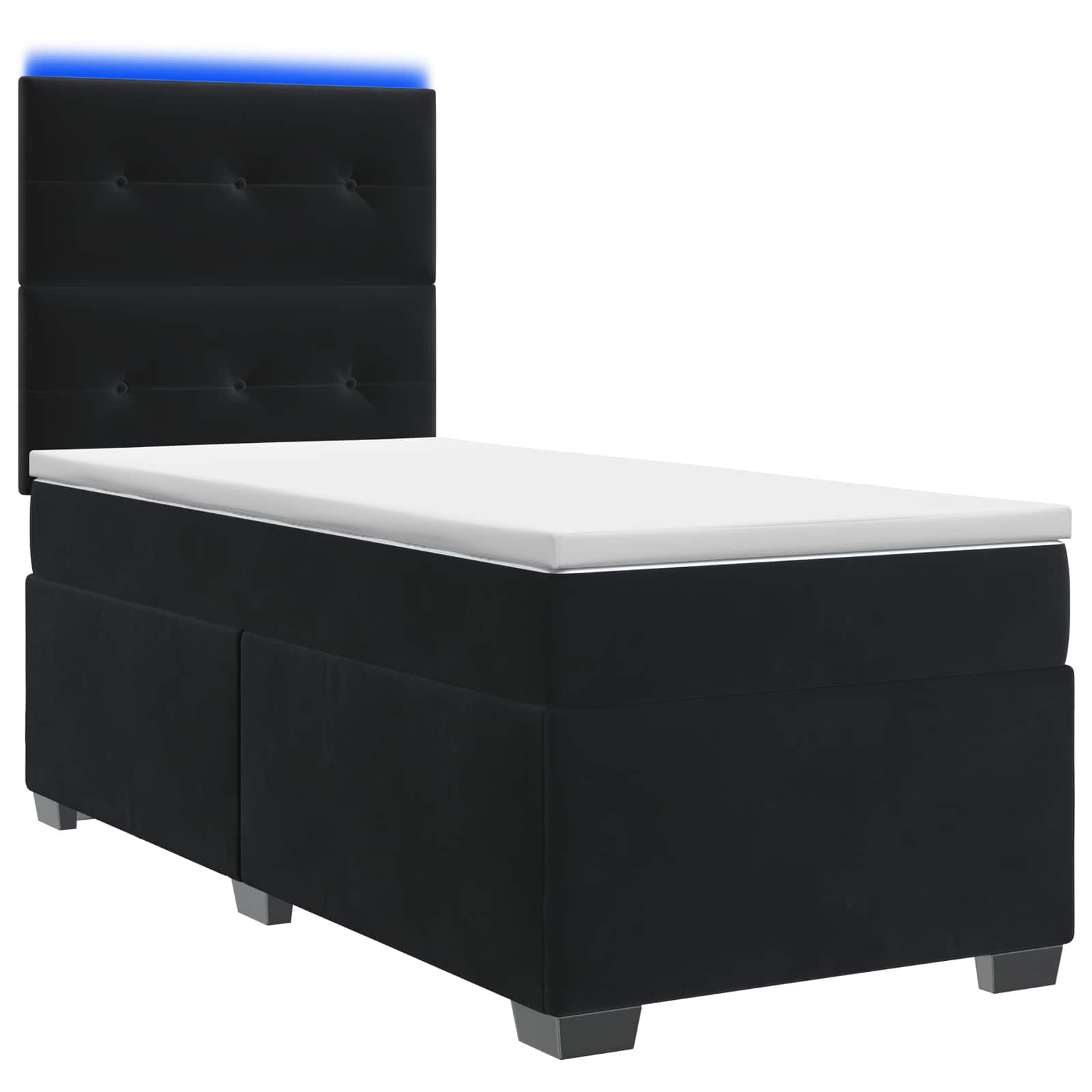 Boxspringbed met matras Zwart 80 x 200 cm Fluweel