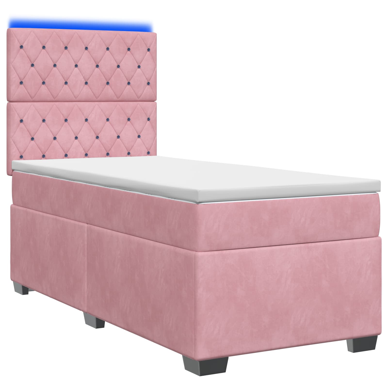 Boxspringbed met matras Roze 100 x 200 cm Fluweel