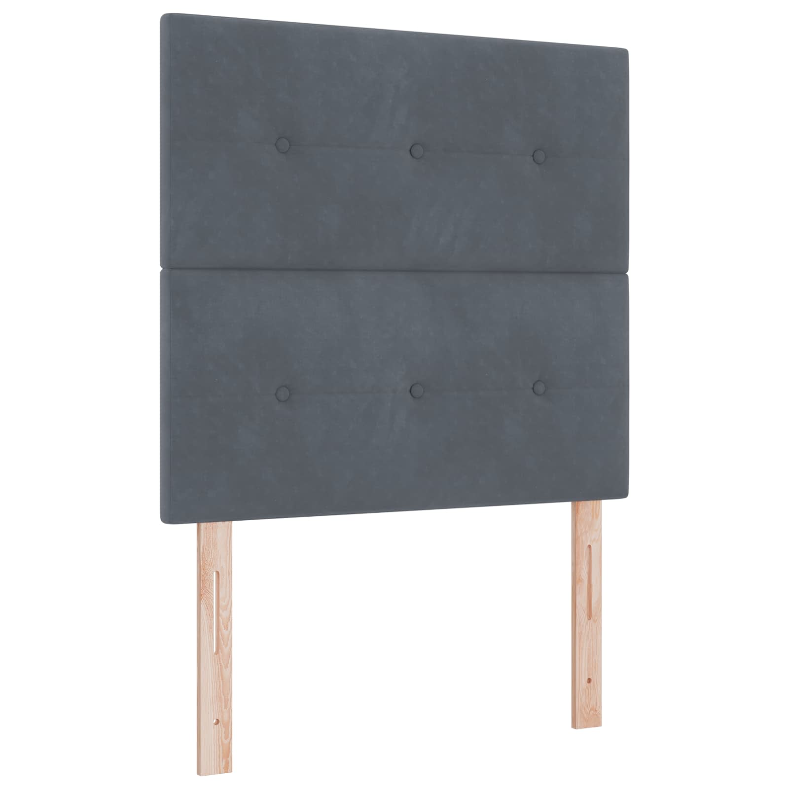 Boxspringbed met matras Donkergrijs 120 x 200 cm Fluweel – afbeelding 3