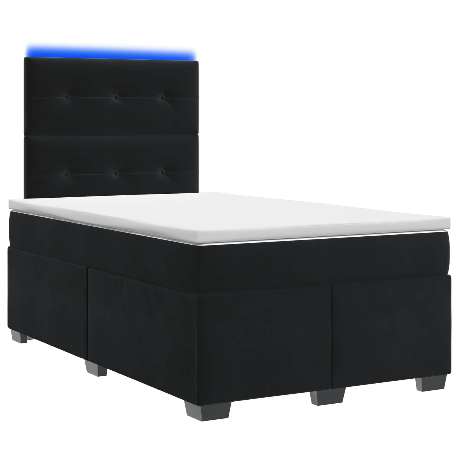 Boxspringbed met matras Zwart 120 x 200 cm Fluweel