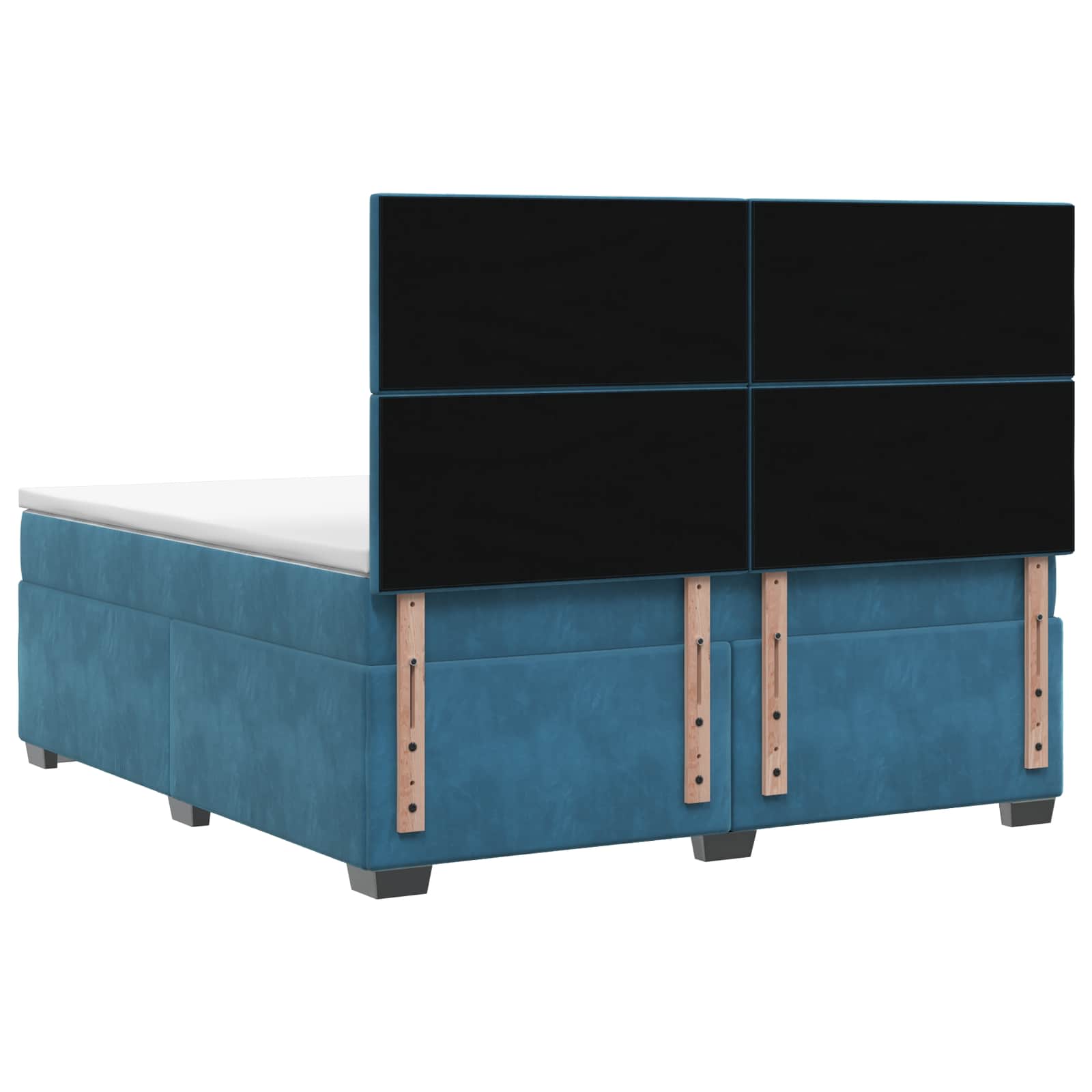 Boxspringbed met matras Blauw 180 x 200 cm Fluweel – afbeelding 8