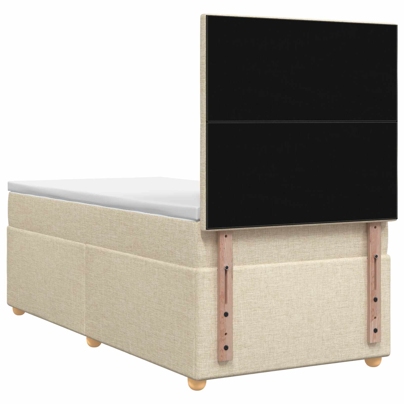 Boxspringbed met matras Crèmekleurig 80 x 200 cm Stof – afbeelding 7