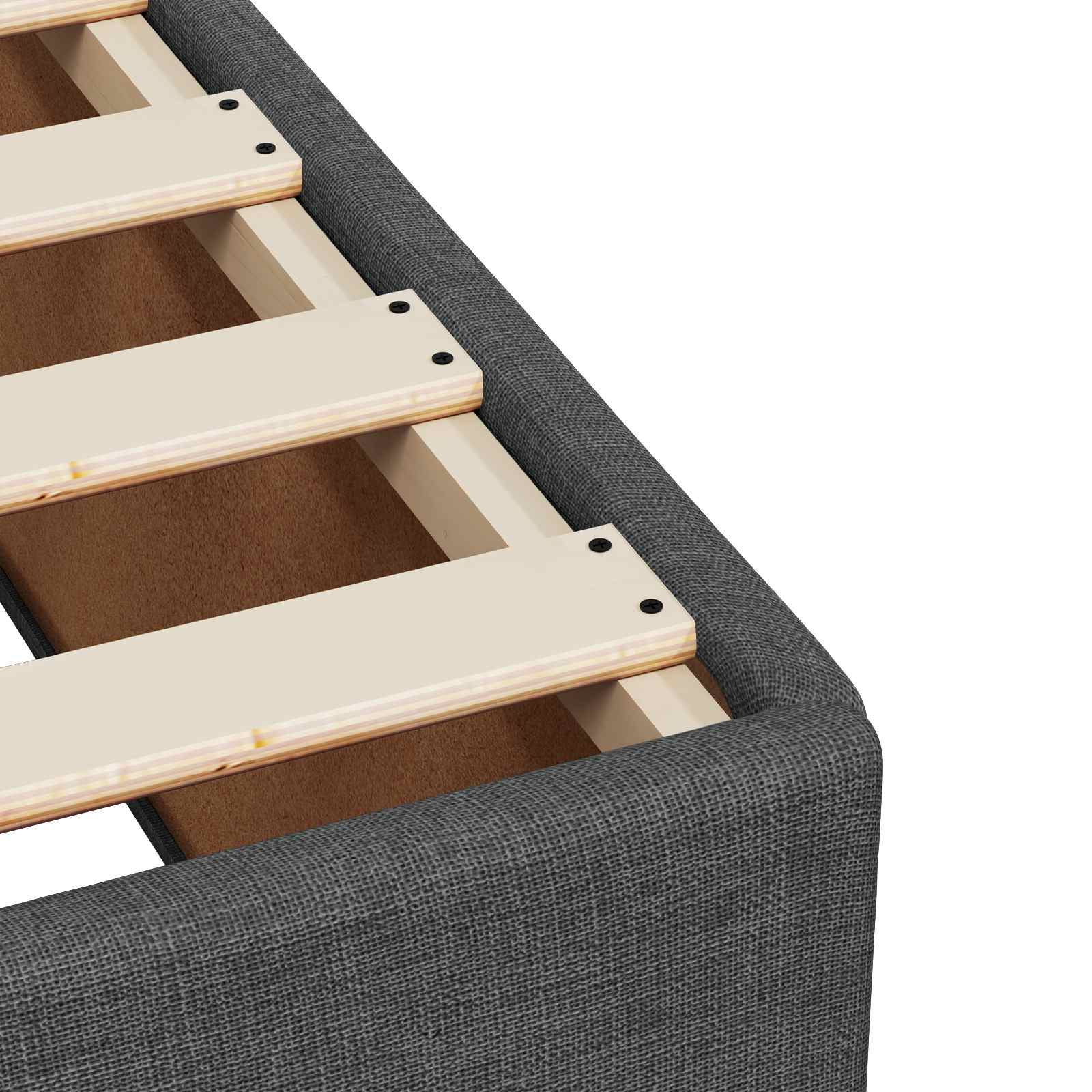 Boxspringbed met matras Donkergrijs 80 x 200 cm Stof – afbeelding 9