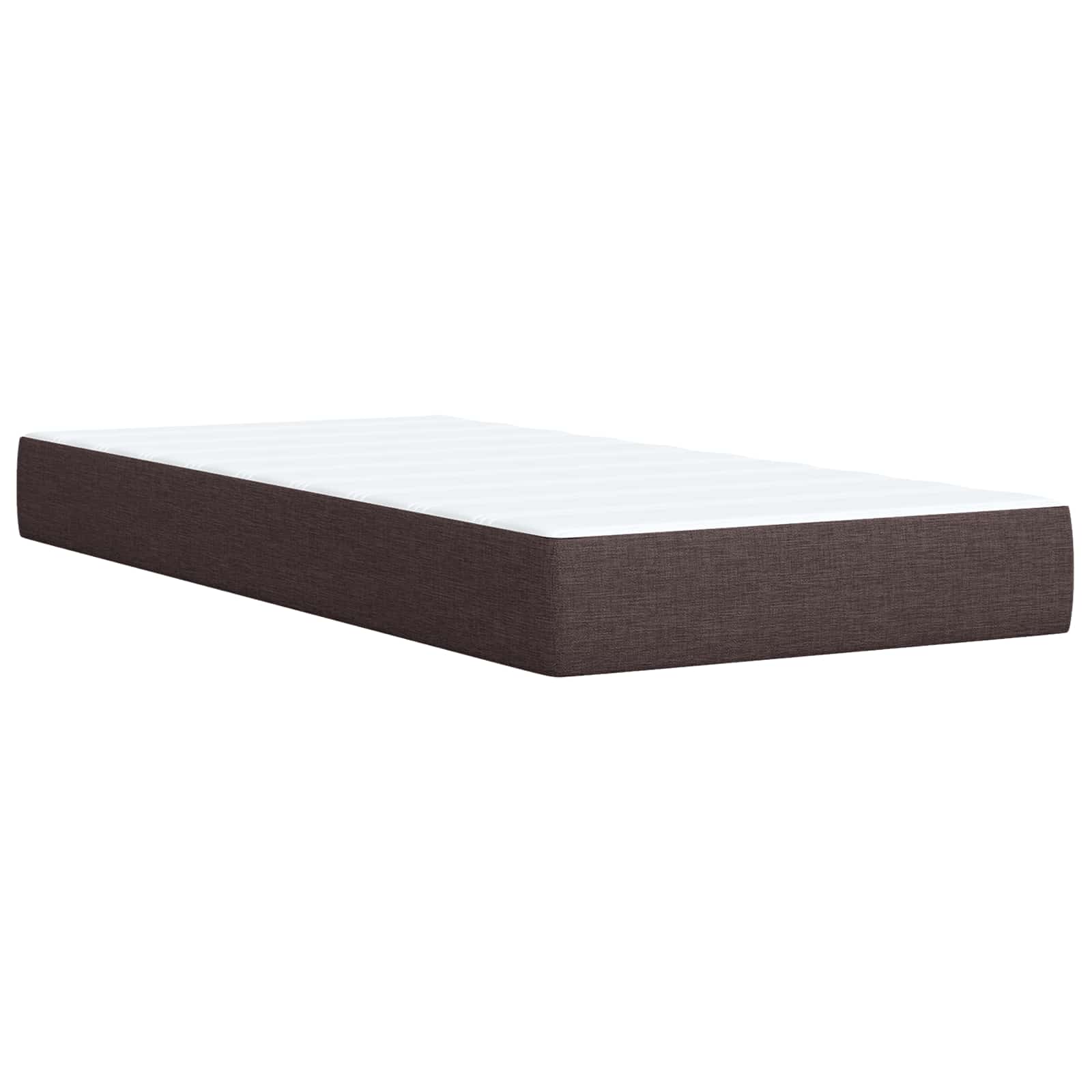 Boxspringbed met matras Donkerbruin 90 x 190 cm Stof – afbeelding 5